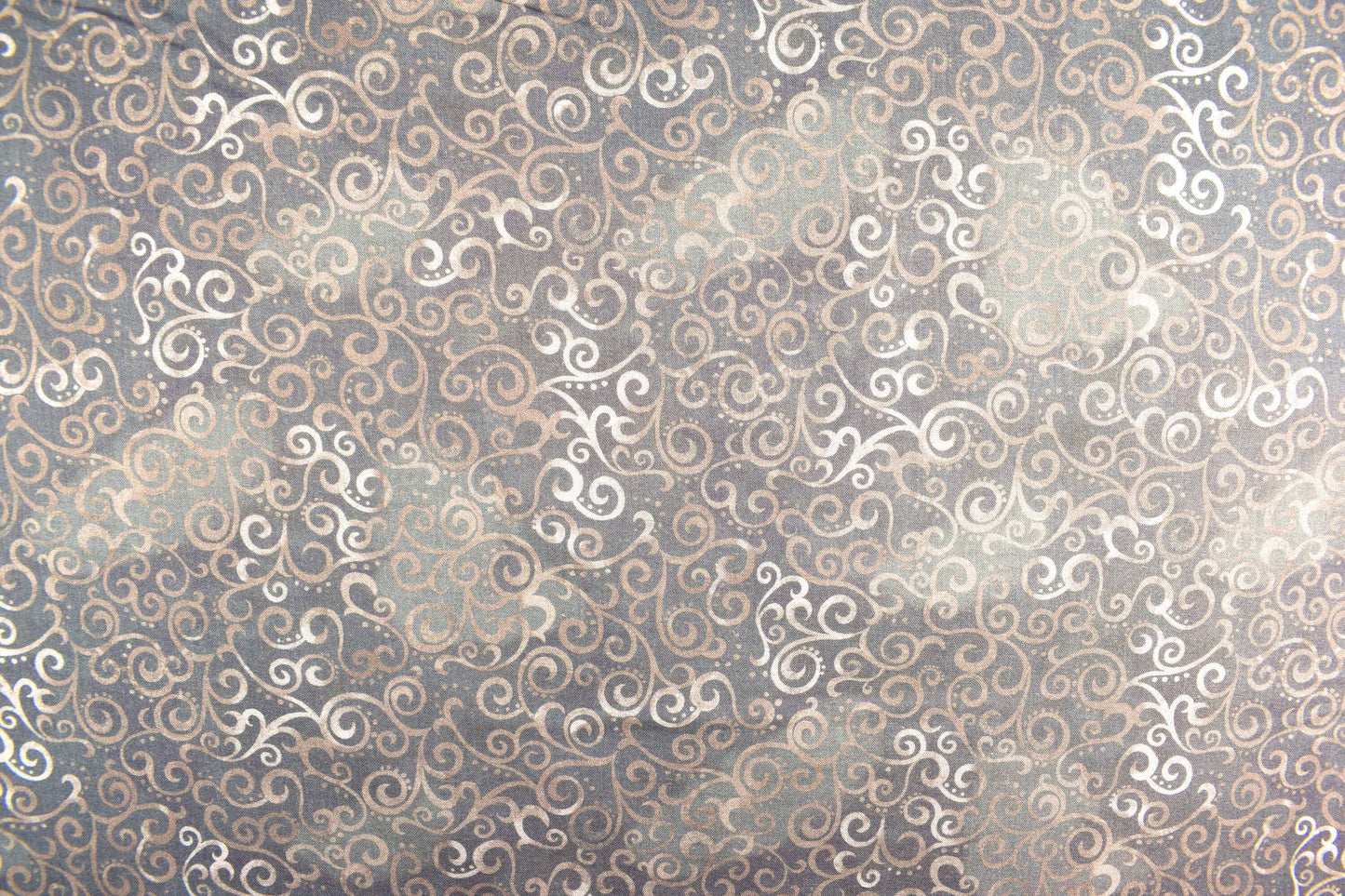 Tonal Grey Extra wide quilt backing fabric, cotton quilting fabric, Ombre Scrolls, price per half metre The Quilt Sanctuary