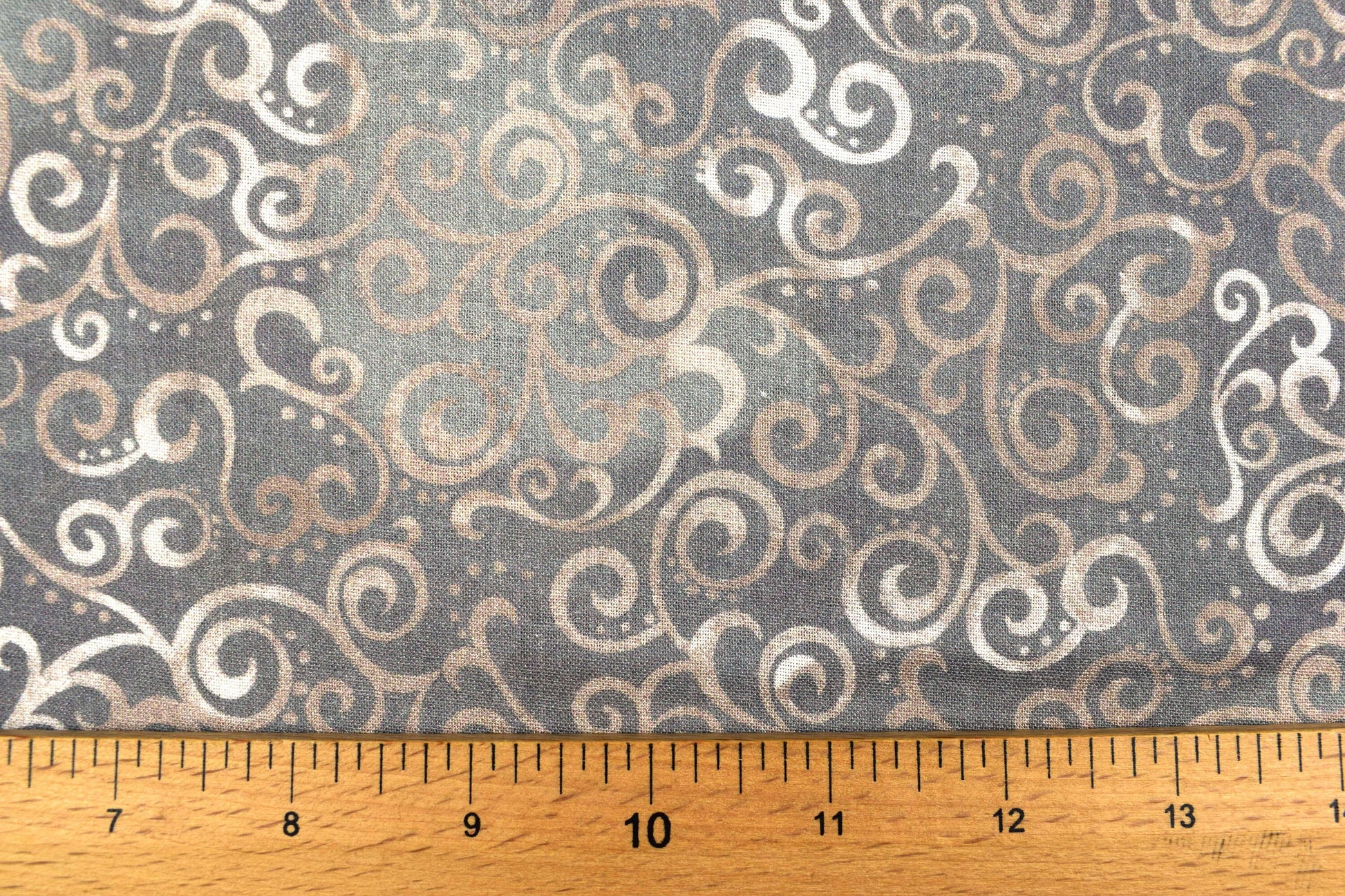 Tonal Grey Extra wide quilt backing fabric, cotton quilting fabric, Ombre Scrolls, price per half metre The Quilt Sanctuary