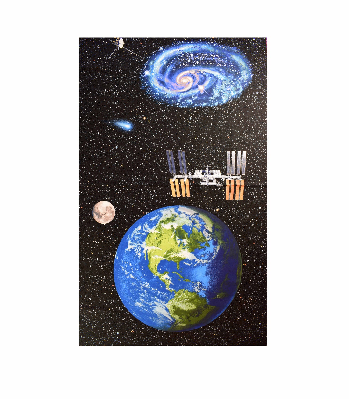 Earth quilting panel, fabric panel, Planetary Mission, Studio E The Quilt Sanctuary