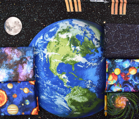 Space fabric bundle, outer space fabric collection, Quilting fabrics , cotton fabric, The Quilt Sanctuary