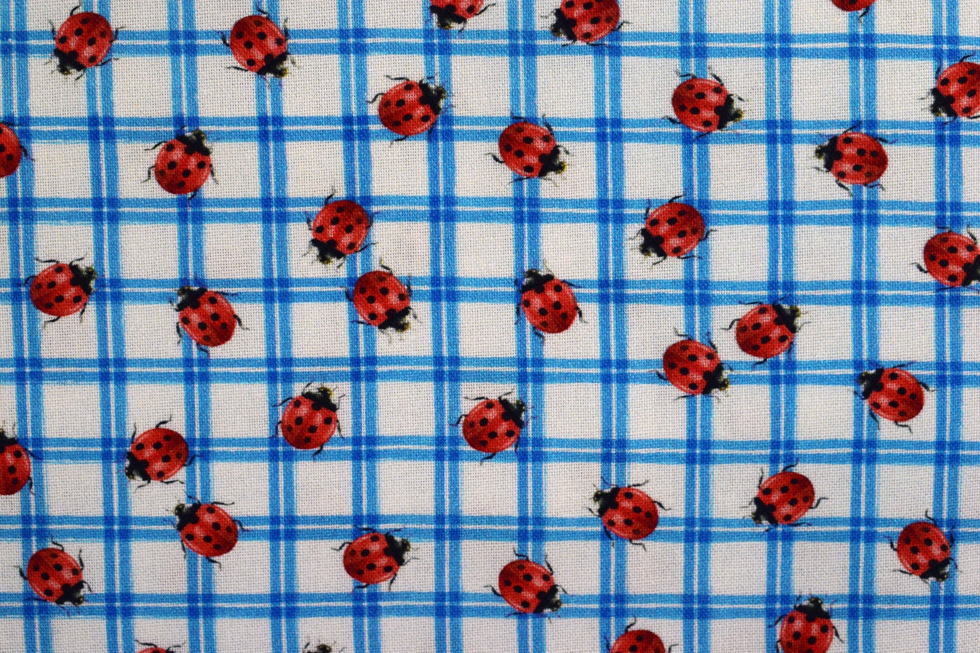 ladybird fabric , Quilting fabric, cotton fabric, Wildflower farm - Price by the Half Metre The Quilt Sanctuary