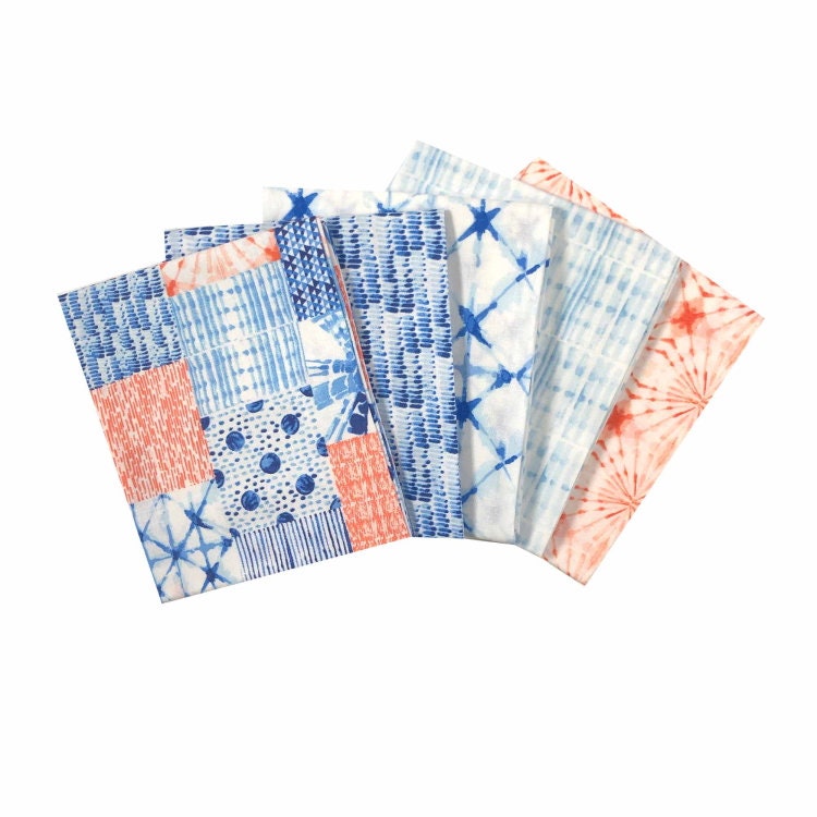 shibori Twist fat Quarter Bundle, Shibori fabric, quilting fabric, cotton fabric The Quilt Sanctuary