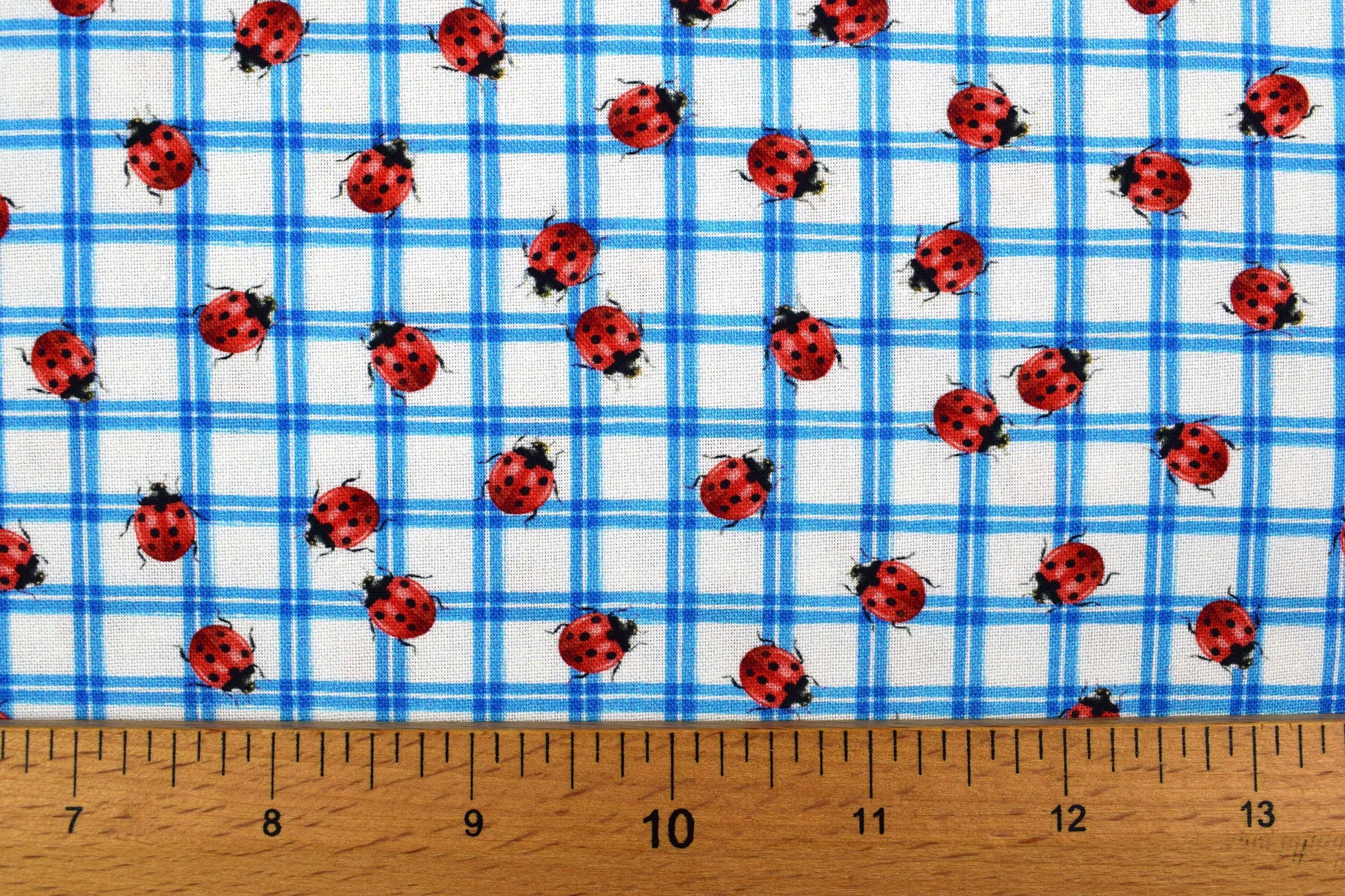 ladybird fabric , Quilting fabric, cotton fabric, Wildflower farm - Price by the Half Metre The Quilt Sanctuary