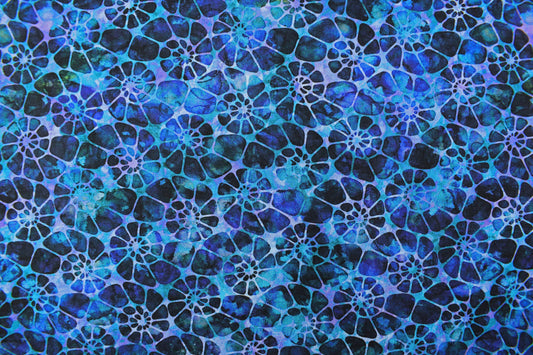 Blue Seashell Fabric, Quilting fabric, cotton fabric, sea creatures, Aquatica - Price by the Half Metre The Quilt Sanctuary