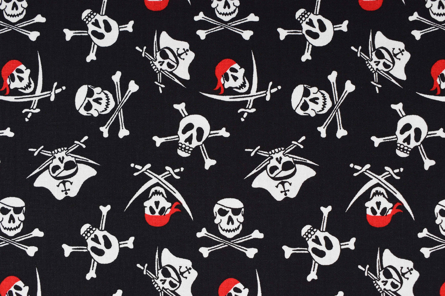 Jolly Roger fabric, quilting fabric, Pirates tale, Riley Blake Design - Price by the Half Metre The Quilt Sanctuary