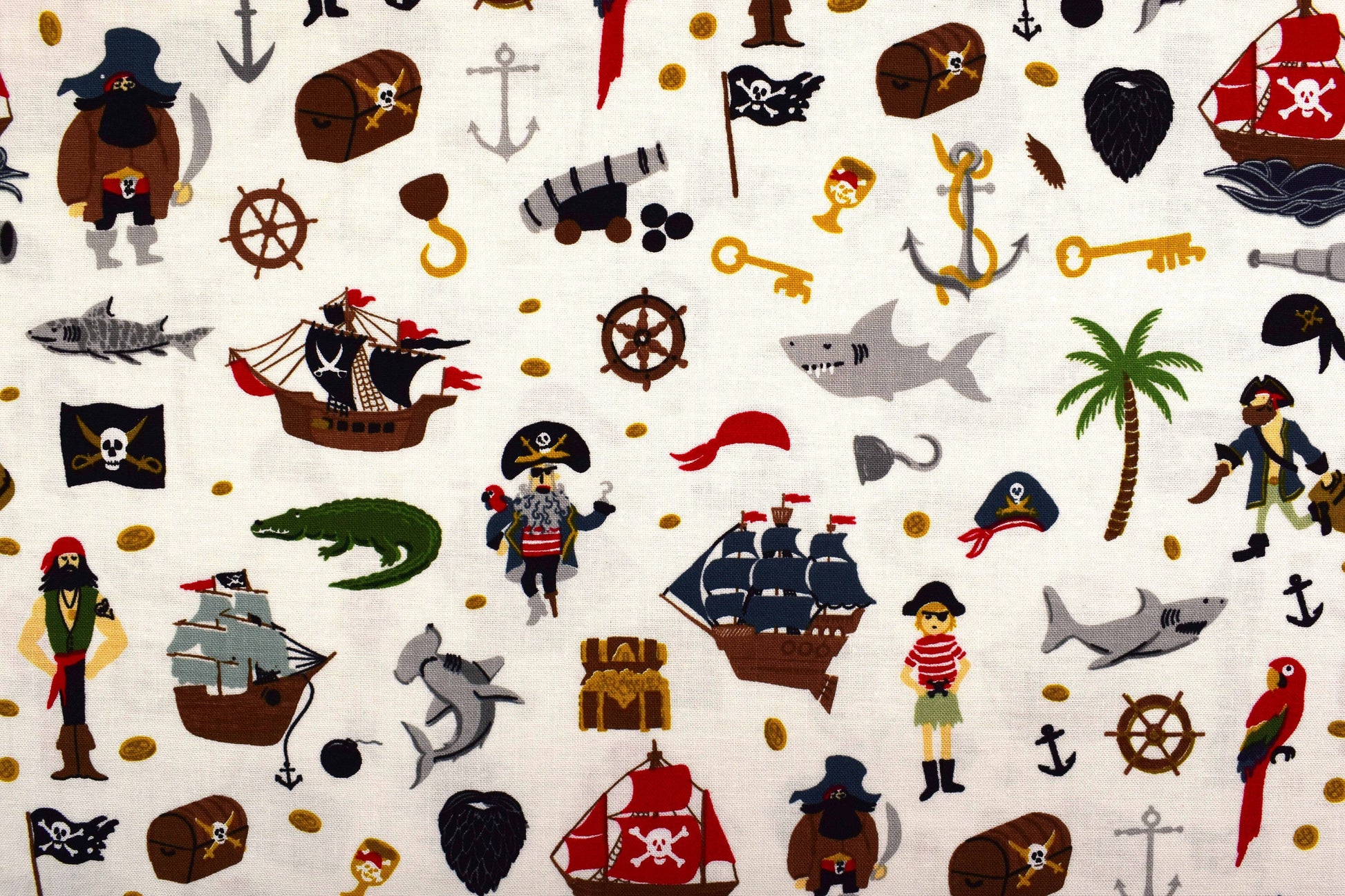 Pirate Captain fabric, quilting fabric, Pirates tale, Riley Blake Design - Price by the Half Metre The Quilt Sanctuary