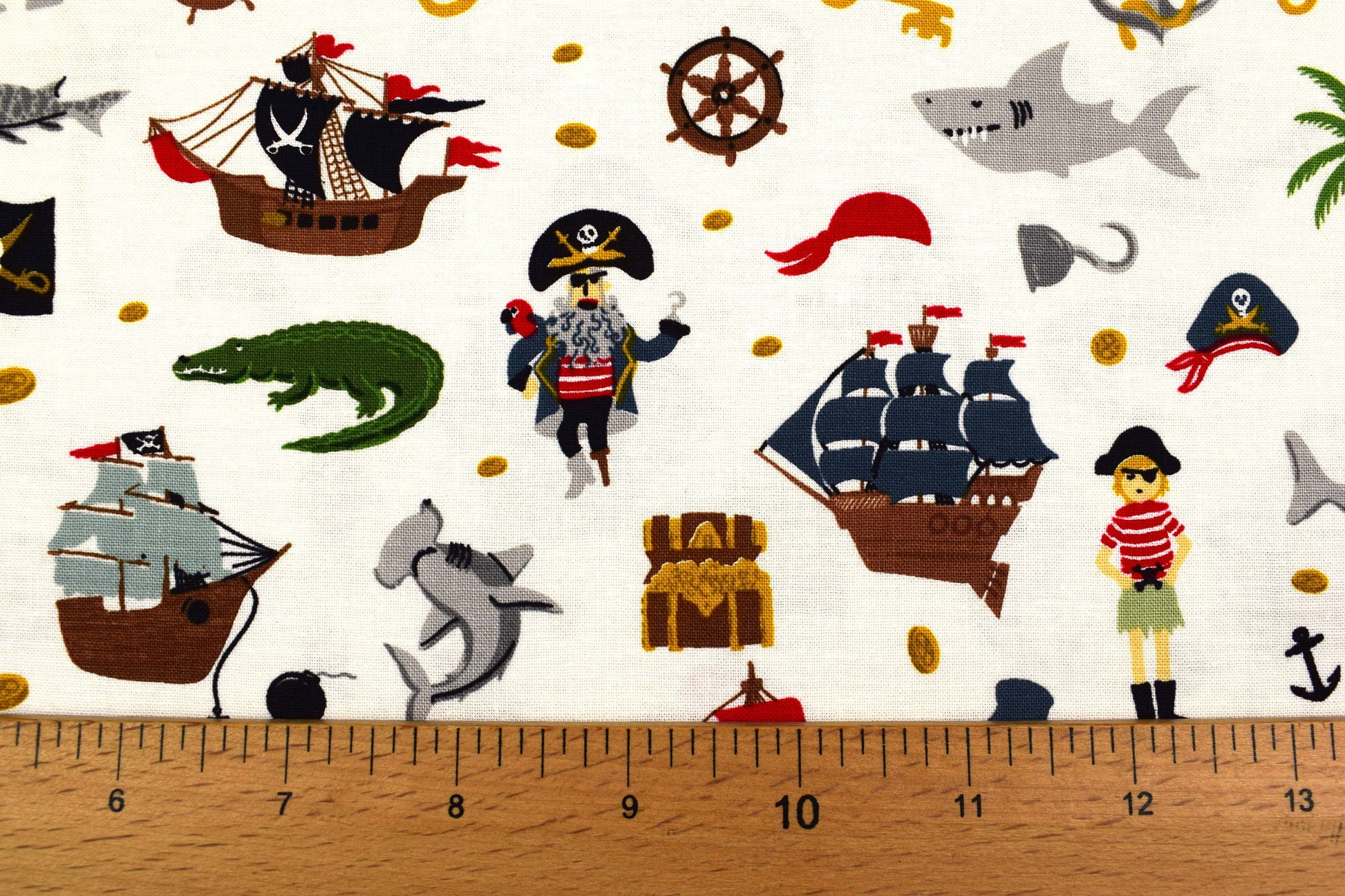 Pirate Captain fabric, quilting fabric, Pirates tale, Riley Blake Design - Price by the Half Metre The Quilt Sanctuary