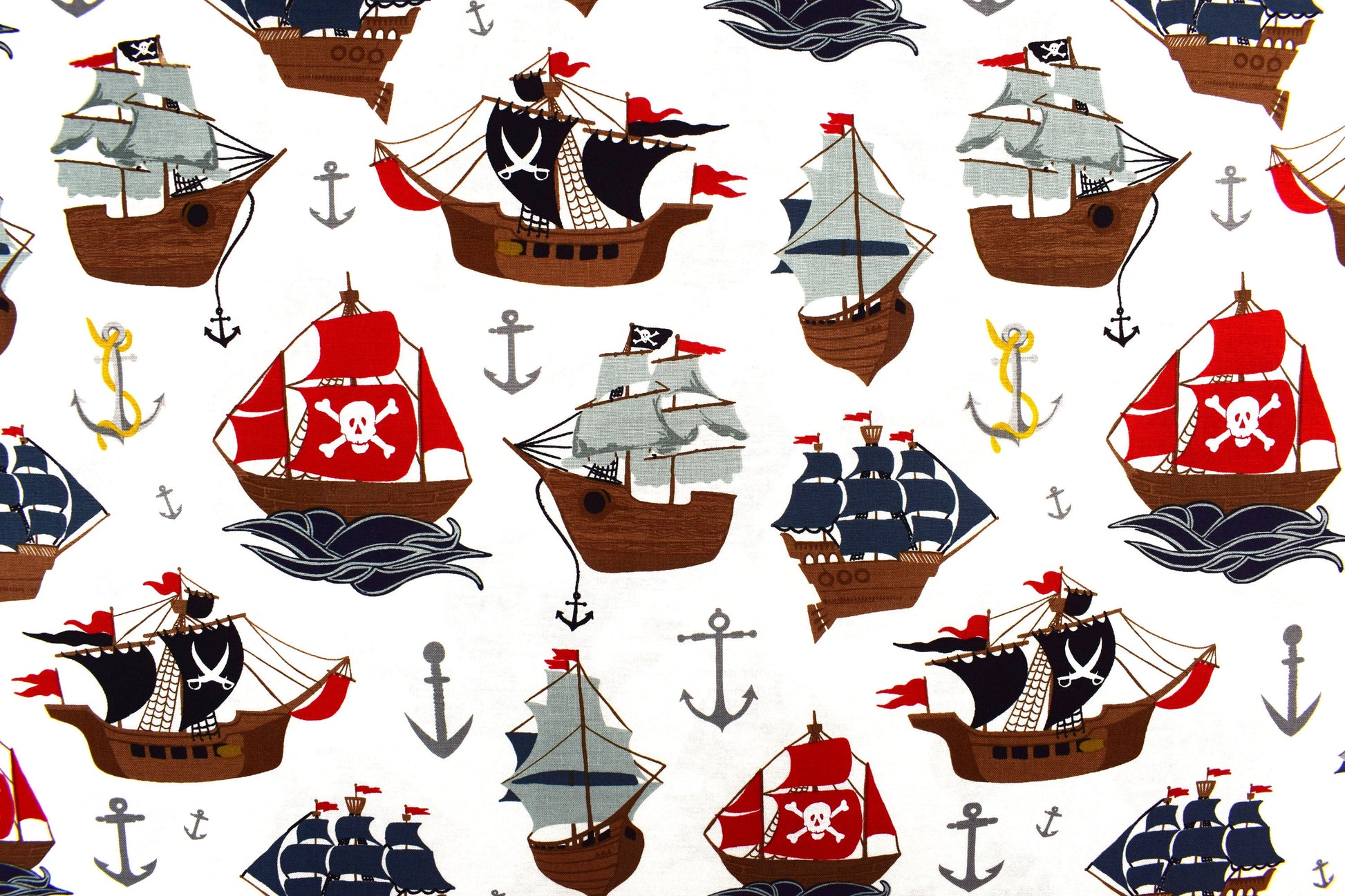 Pirate ship fabric, quilting fabric, Pirates tale, Riley Blake Design - Price by the Half Metre The Quilt Sanctuary