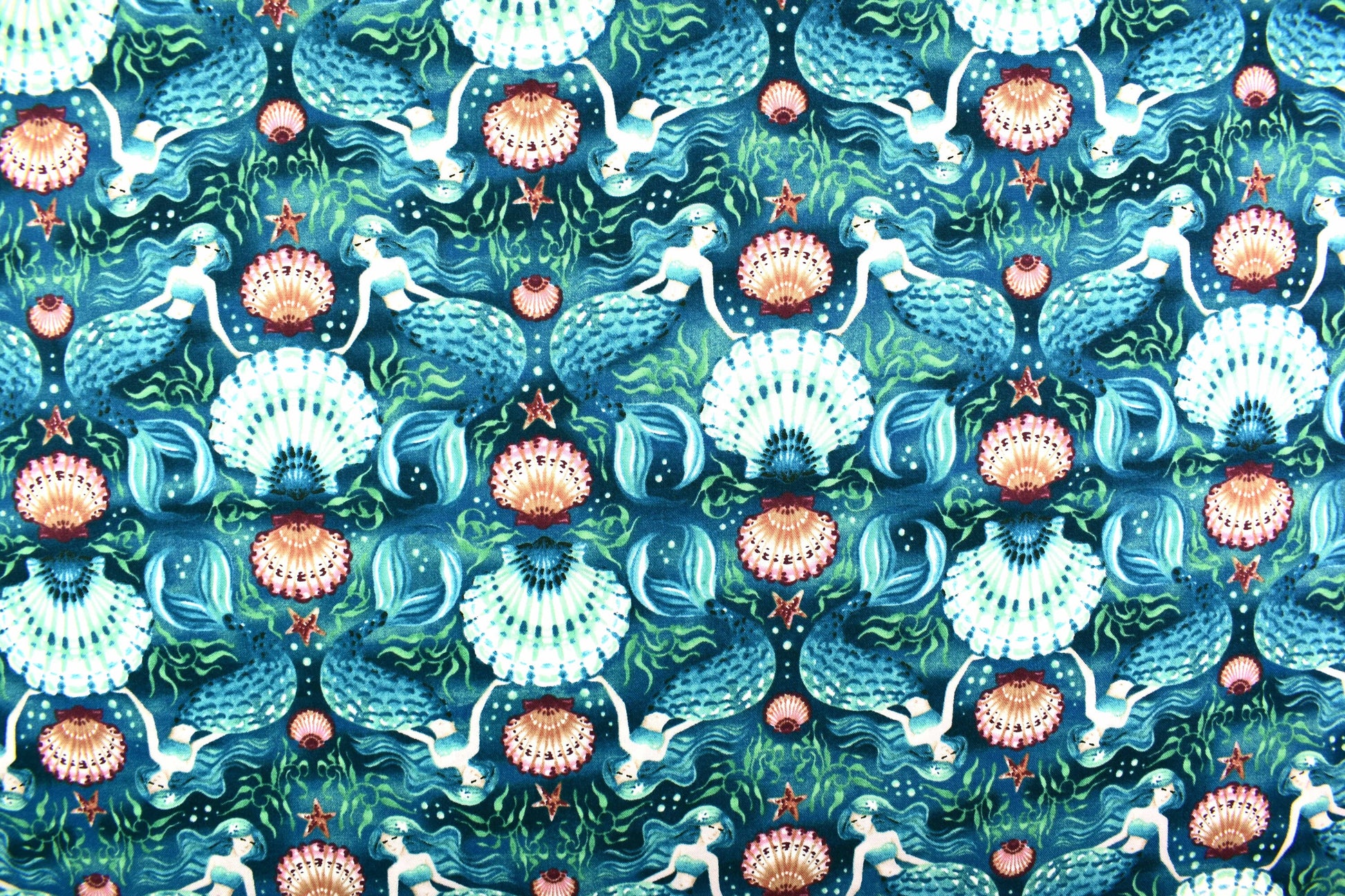 Mermaid Fabric, cotton quilting fabric, Sunset Coast - Price by the Half Metre The Quilt Sanctuary
