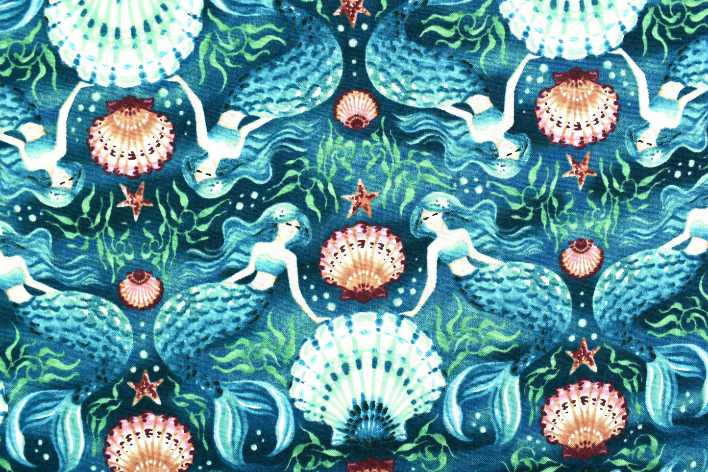 Mermaid Fabric, cotton quilting fabric, Sunset Coast - Price by the Half Metre The Quilt Sanctuary