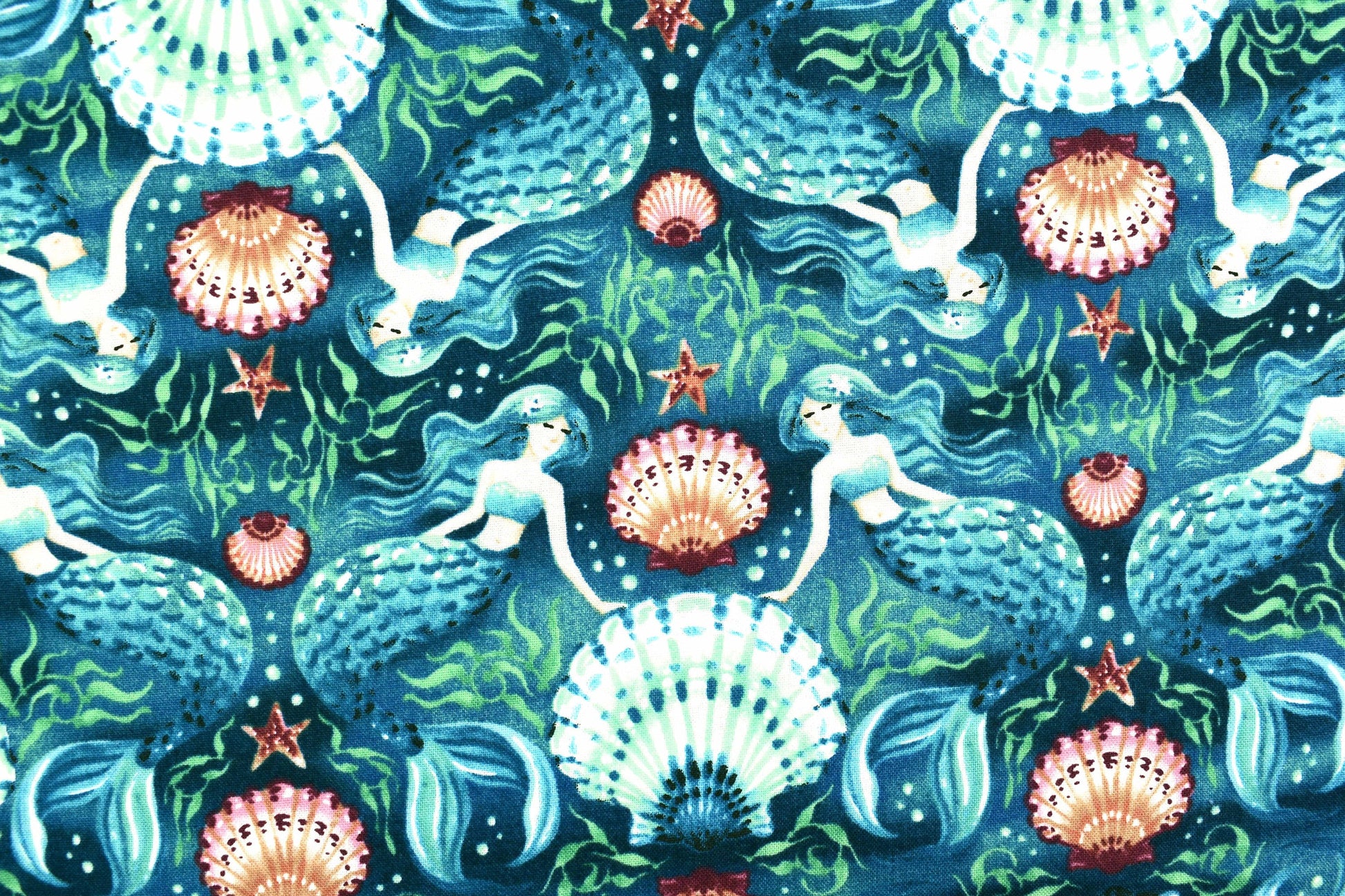 Mermaid Fabric, cotton quilting fabric, Sunset Coast - Price by the Half Metre The Quilt Sanctuary