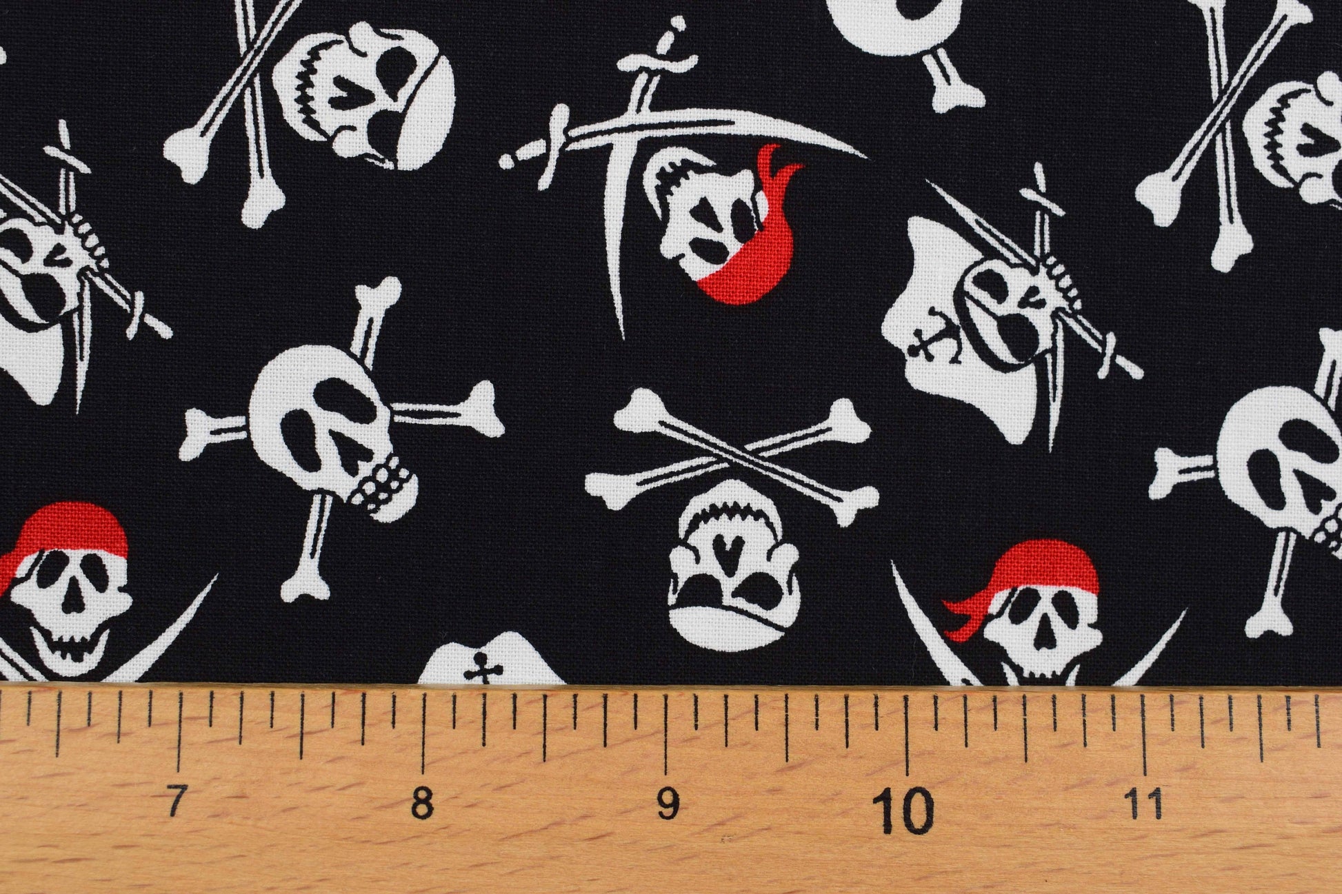 Jolly Roger fabric, quilting fabric, Pirates tale, Riley Blake Design - Price by the Half Metre The Quilt Sanctuary