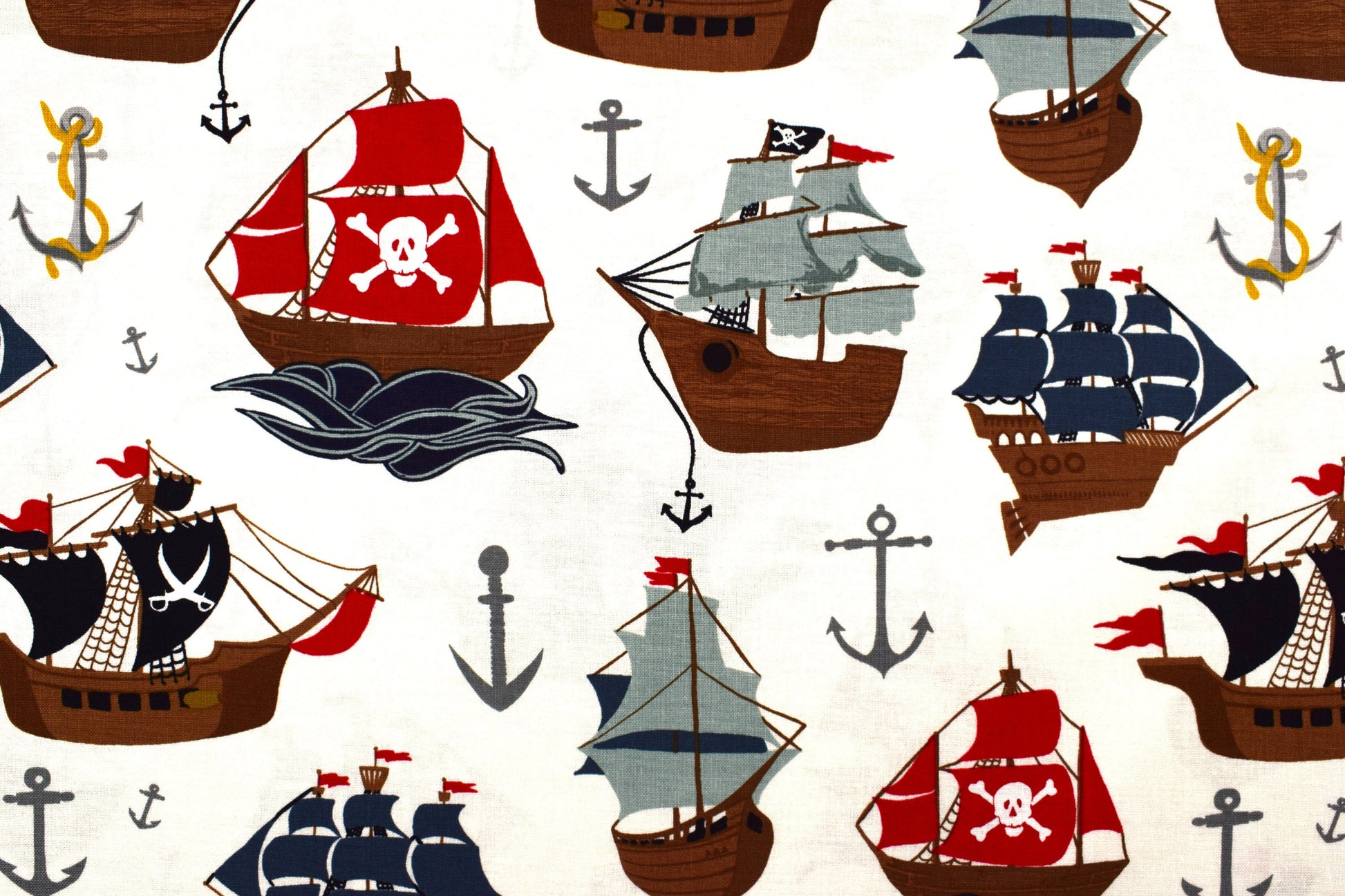 Pirate ship fabric, quilting fabric, Pirates tale, Riley Blake Design - Price by the Half Metre The Quilt Sanctuary