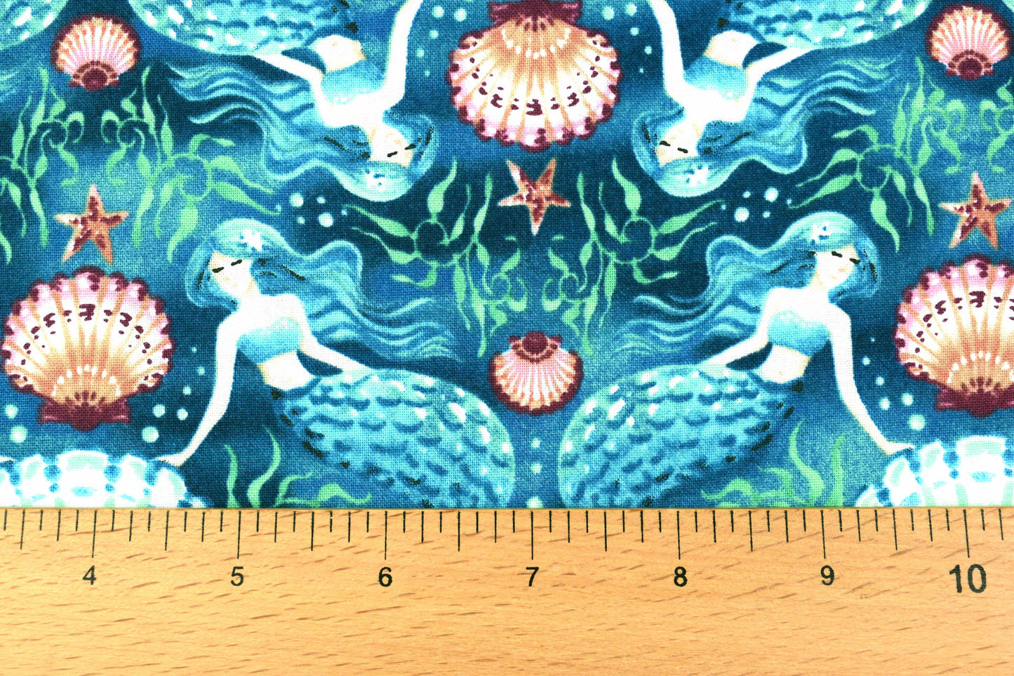 Mermaid Fabric, cotton quilting fabric, Sunset Coast - Price by the Half Metre The Quilt Sanctuary