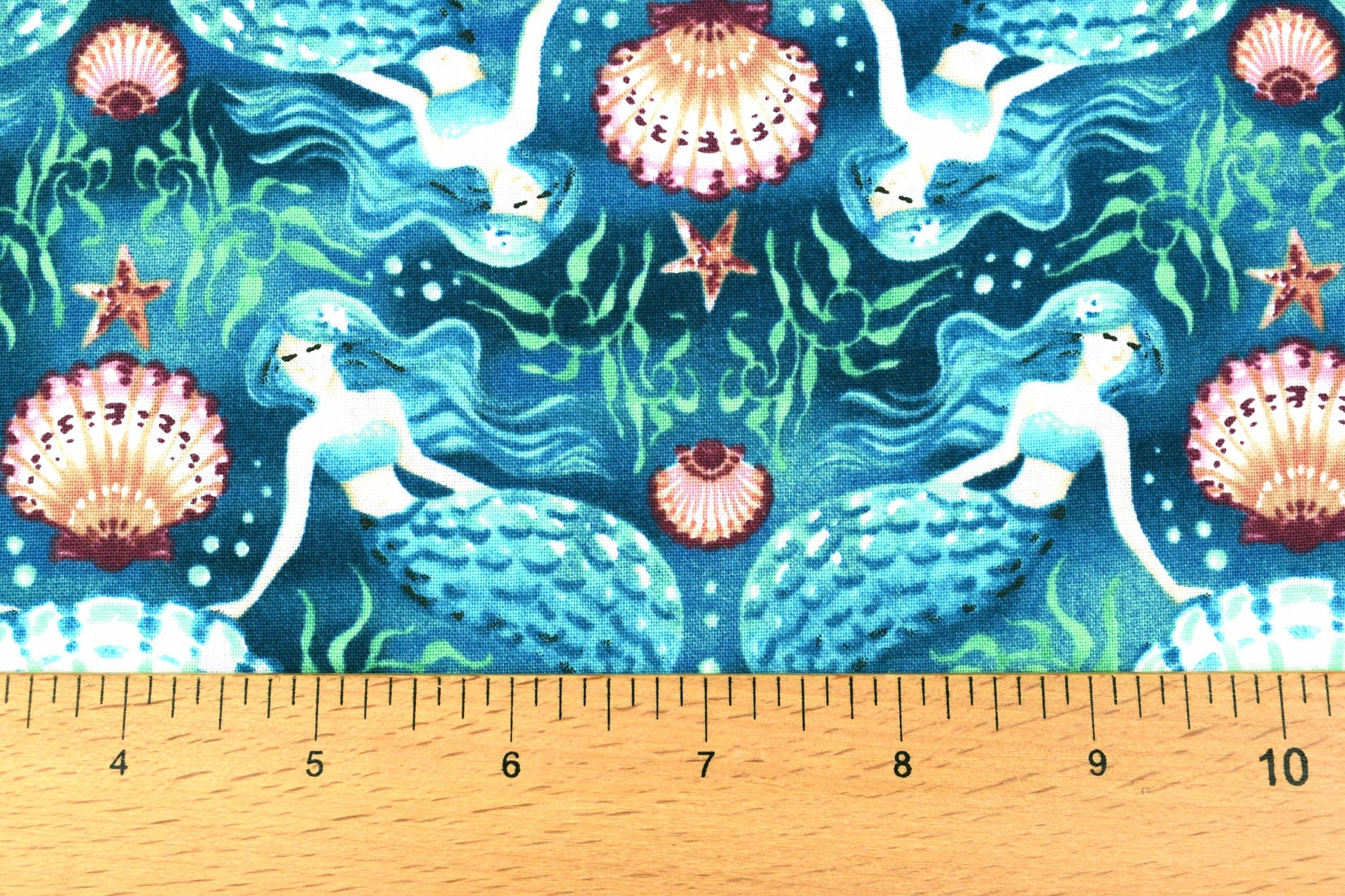 Mermaid Fabric, cotton quilting fabric, Sunset Coast - Price by the Half Metre The Quilt Sanctuary