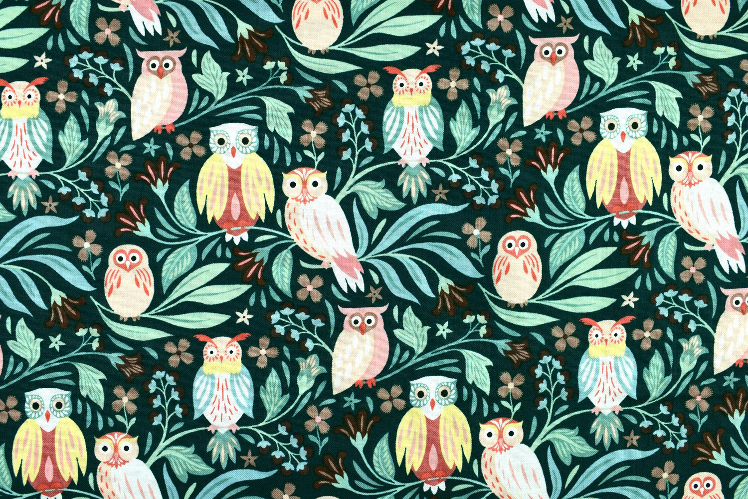 Owl fabric, Quilting fabric, cotton fabric, woodland creatures, dear Stella - Price by the Half Metre The Quilt Sanctuary