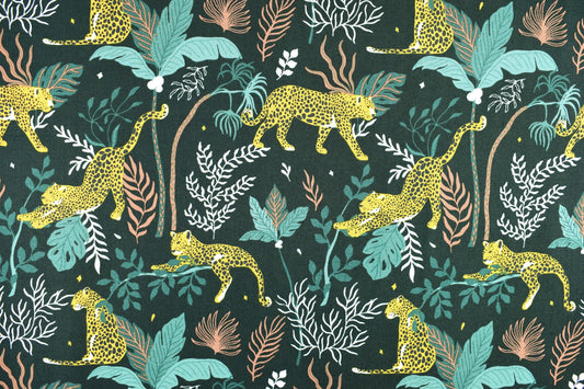 Leopard fabric, Quilting fabric, cotton fabric, Magic of Serengeti - Price by the Half Metre The Quilt Sanctuary