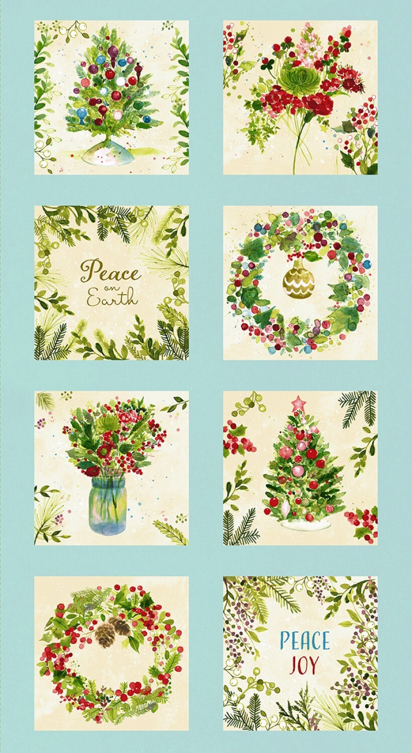 Christmas fabric panel, Christmas Quilting panel, O Christmas tree The Quilt Sanctuary