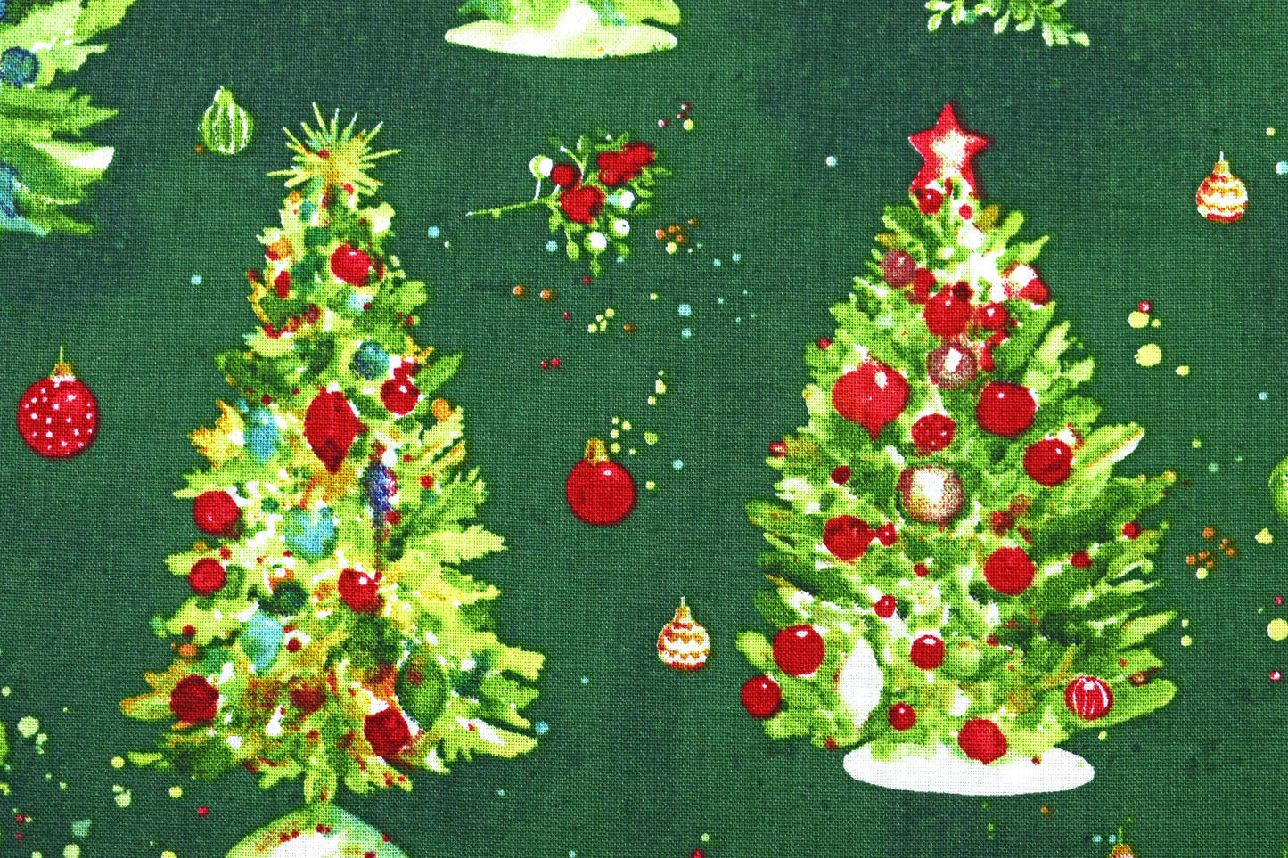 Green Christmas tree fabric, Christmas quilting fabric, O Christmas Tree, Price by the Half Metre The Quilt Sanctuary
