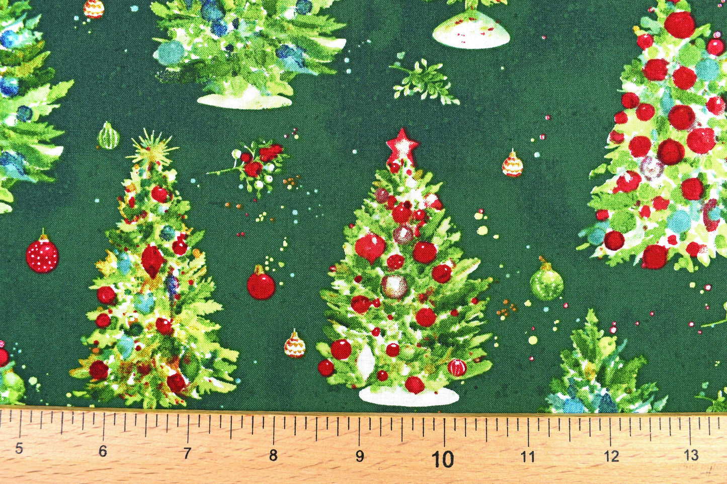 Green Christmas tree fabric, Christmas quilting fabric, O Christmas Tree, Price by the Half Metre The Quilt Sanctuary