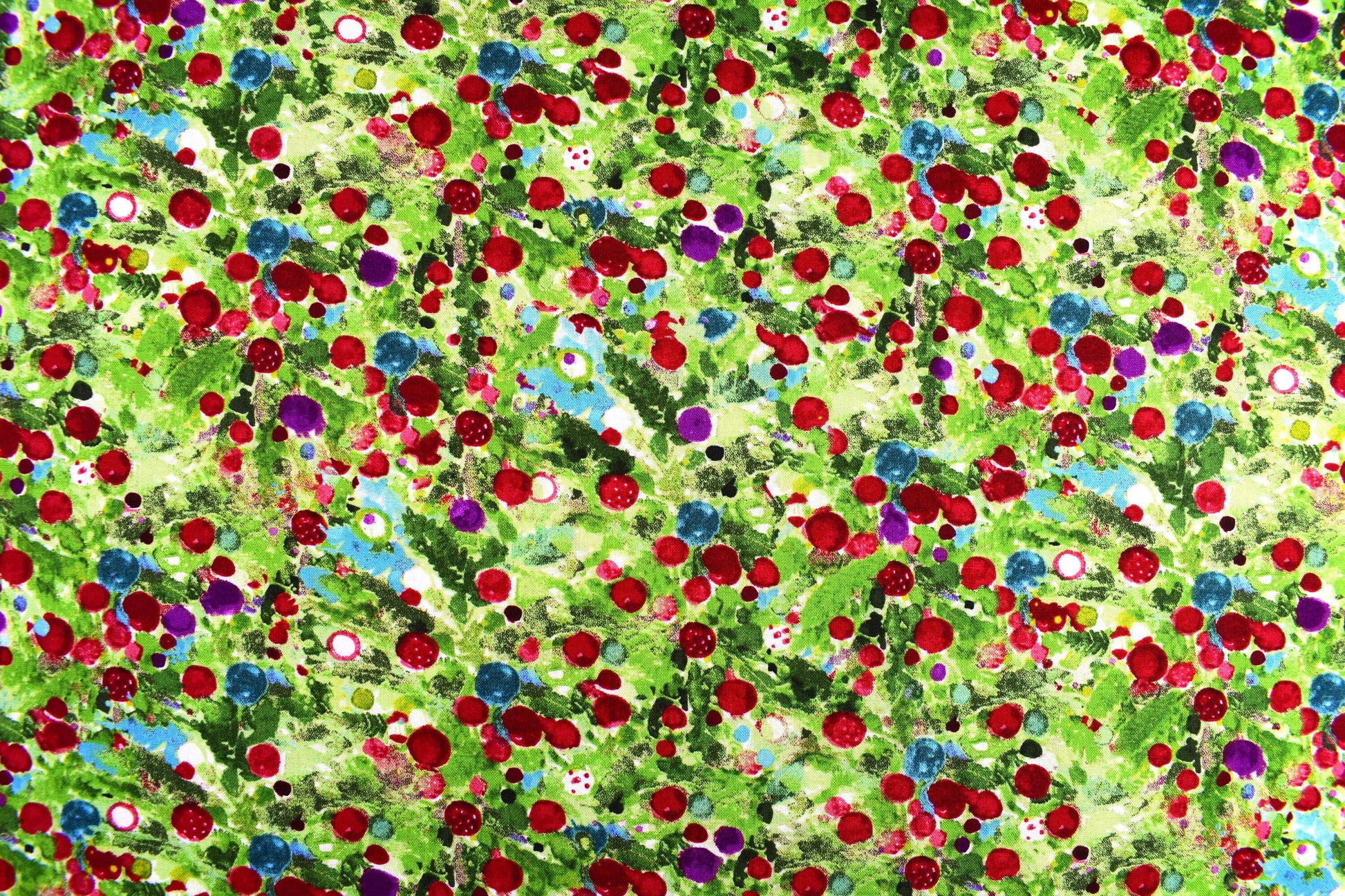 Christmas berry fabric, Christmas fabric, quilting fabric, O Christmas Tree - Price by the Half Metre The Quilt Sanctuary