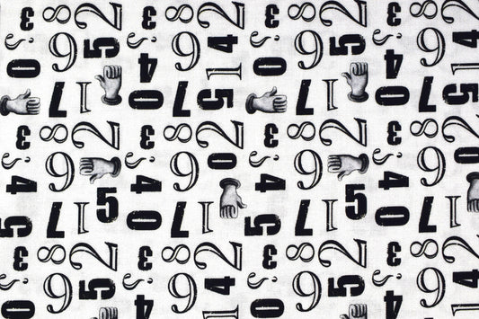Numbers fabric, Quilting fabric, cotton fabric, quilting treasures, Aquatic Steampunkery, Price by the Half Metre The Quilt Sanctuary