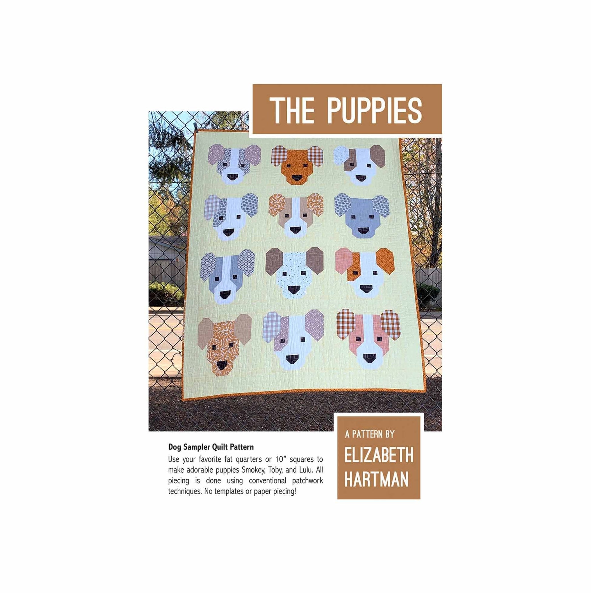 Puppies Quilting pattern by Elizabeth Hartman - PATTERN ONLY The Quilt Sanctuary