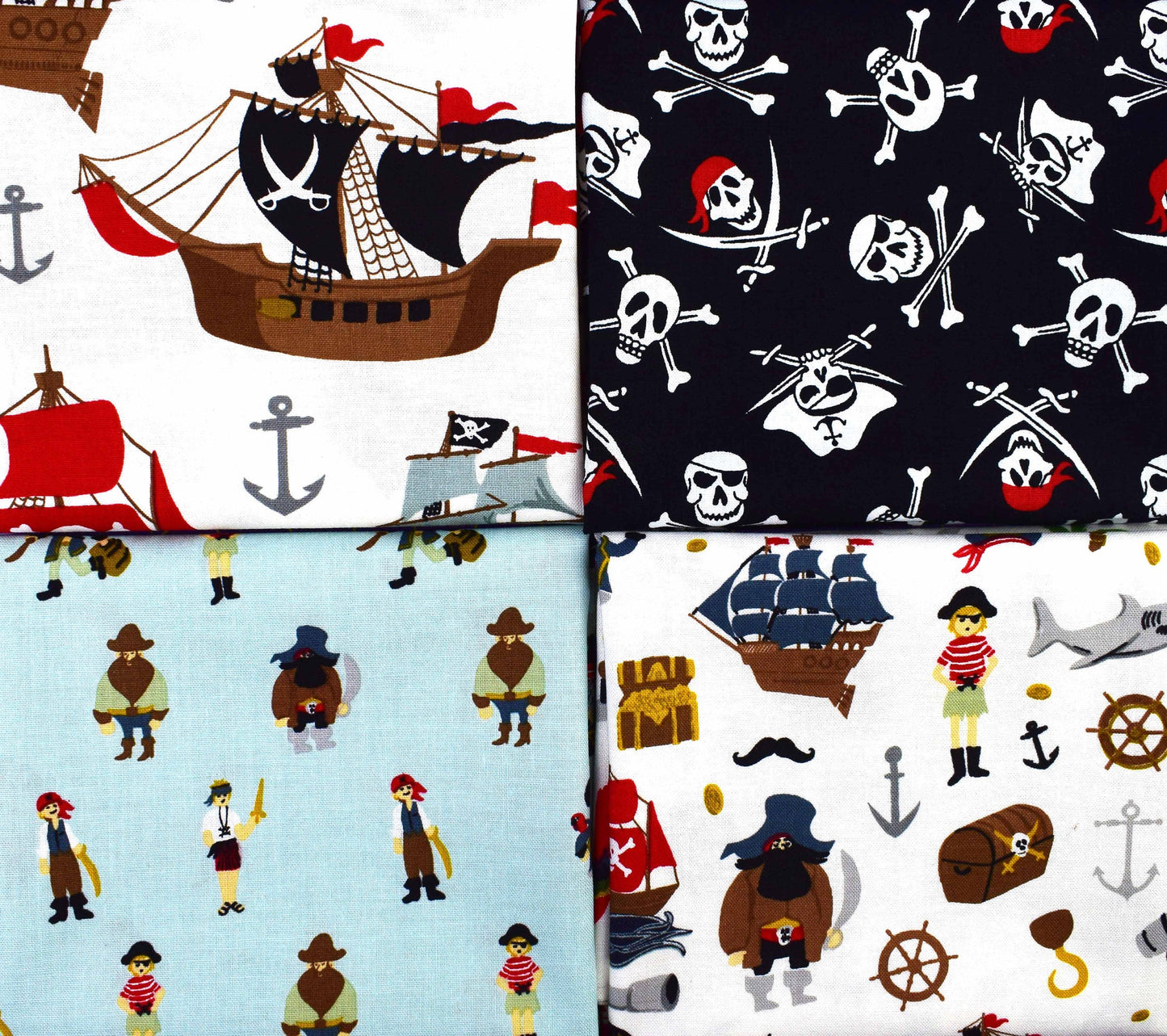 Pirate fat quarter bundle, Quilting fabric bundle, cotton fabric, Pirate Tales Riley Blake Designs The Quilt Sanctuary