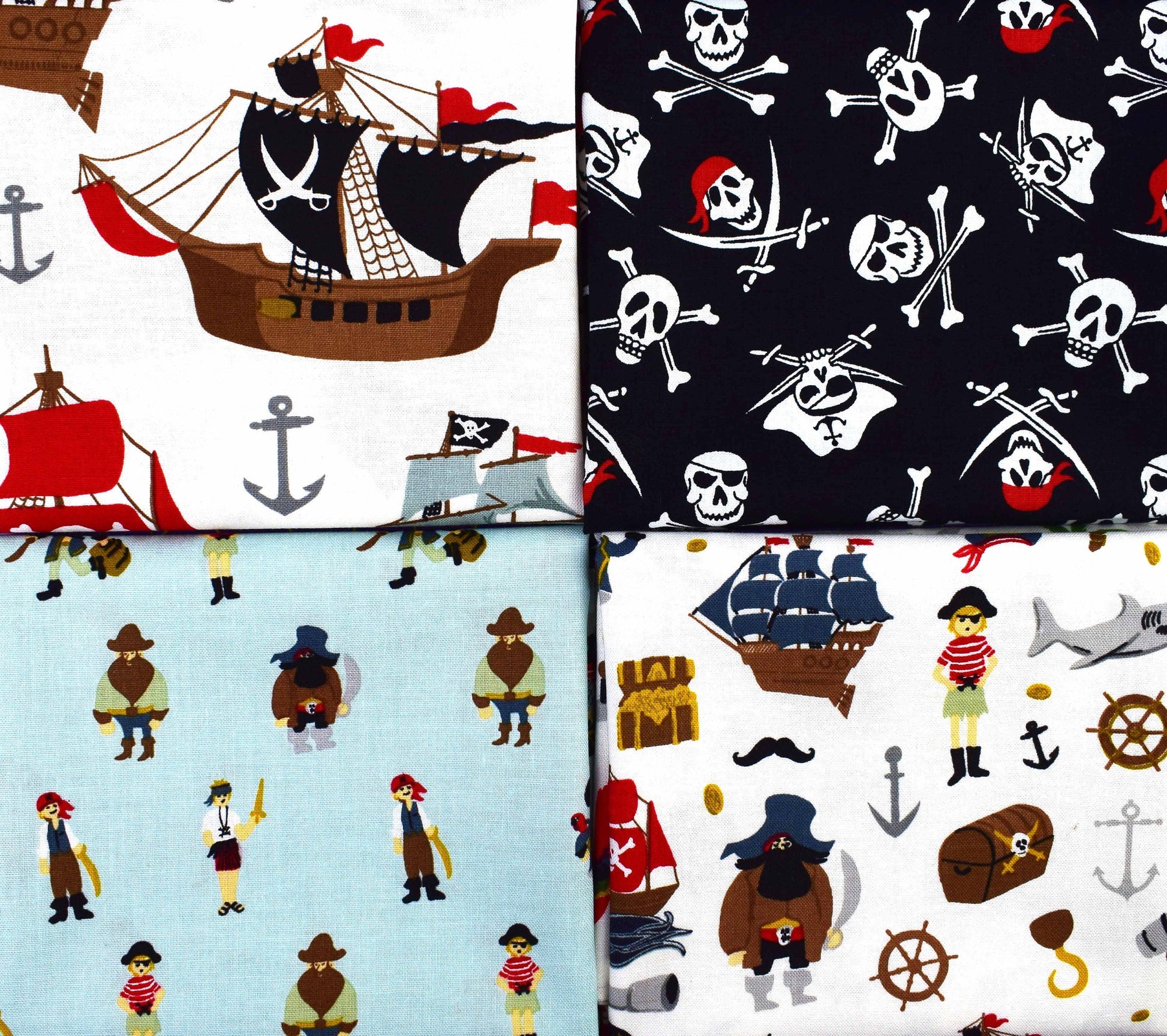 Pirate fat quarter bundle, Quilting fabric bundle, cotton fabric, Pirate Tales Riley Blake Designs The Quilt Sanctuary