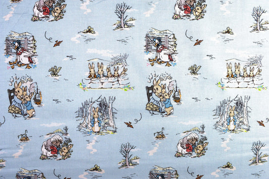 Blue Peter Rabbit quilting fabric, Peter Rabbit, Beatrix Potter - Price by the Half Metre The Quilt Sanctuary