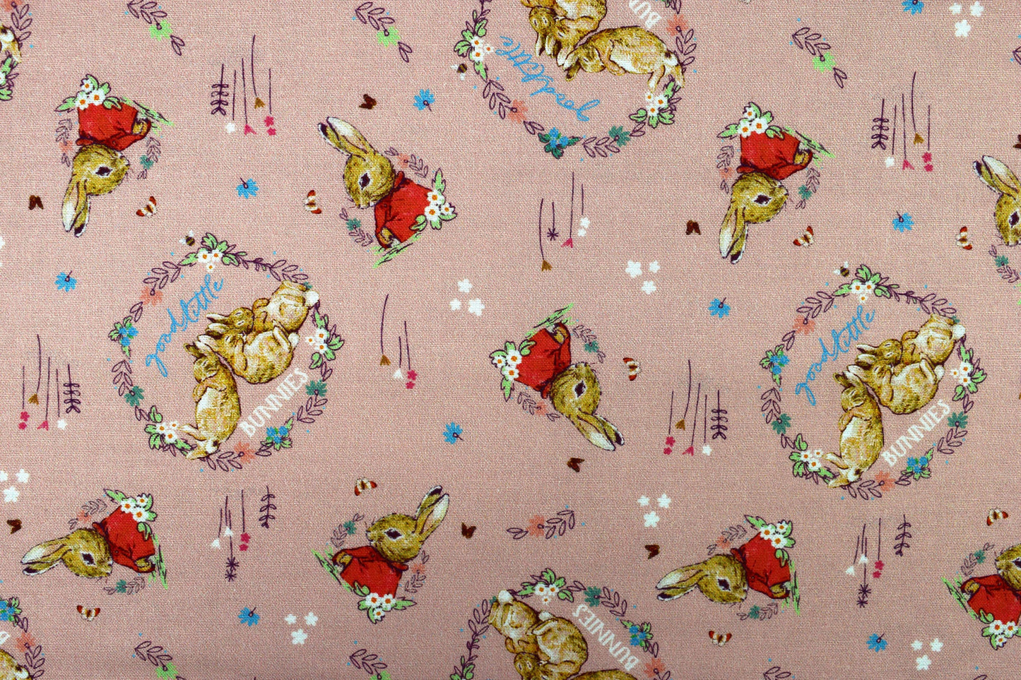 Flopsy Mopsy fabric, Peter Rabbit, Beatrix Potter - Price by the Half Metre The Quilt Sanctuary