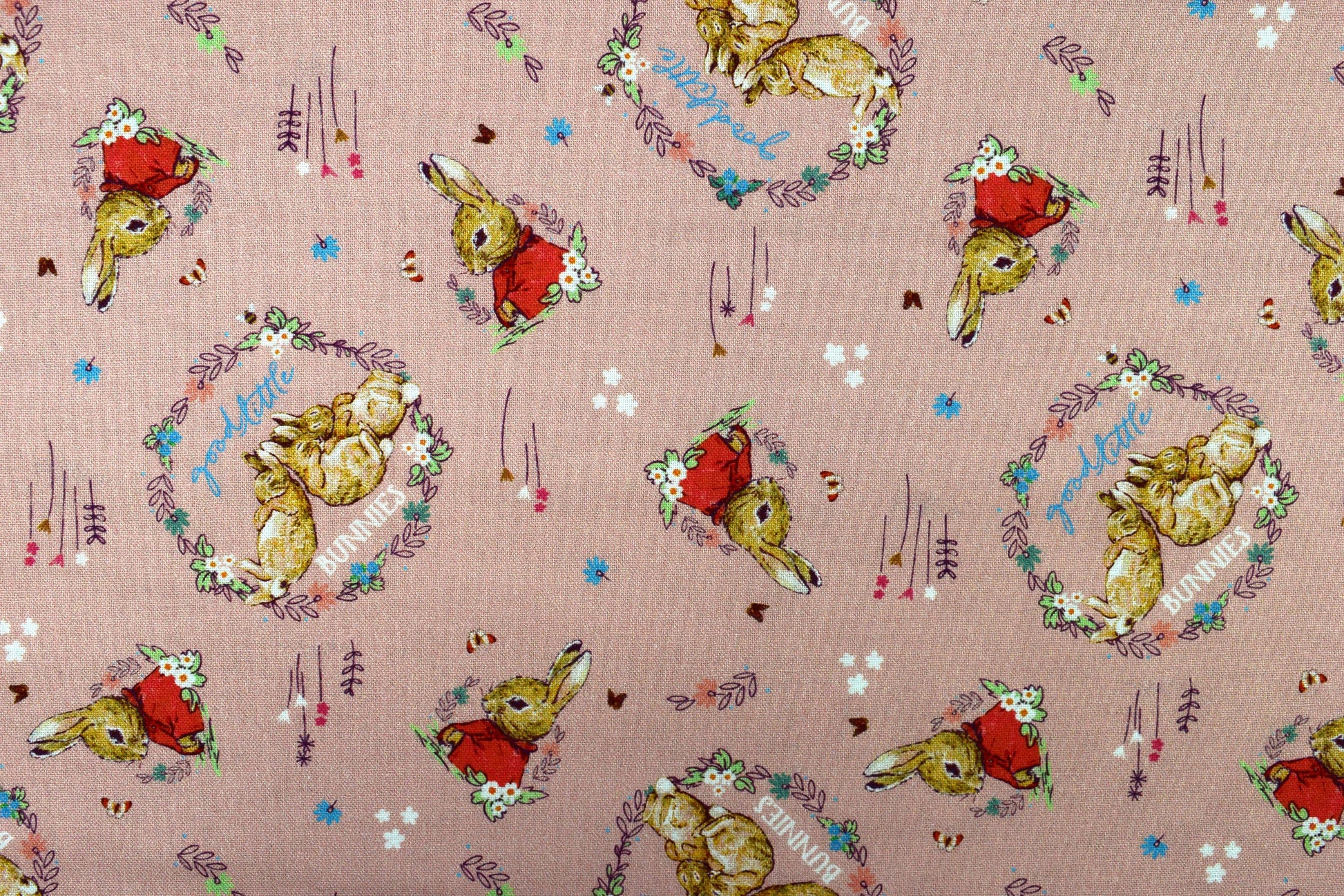 Flopsy Mopsy fabric, Peter Rabbit, Beatrix Potter - Price by the Half Metre The Quilt Sanctuary