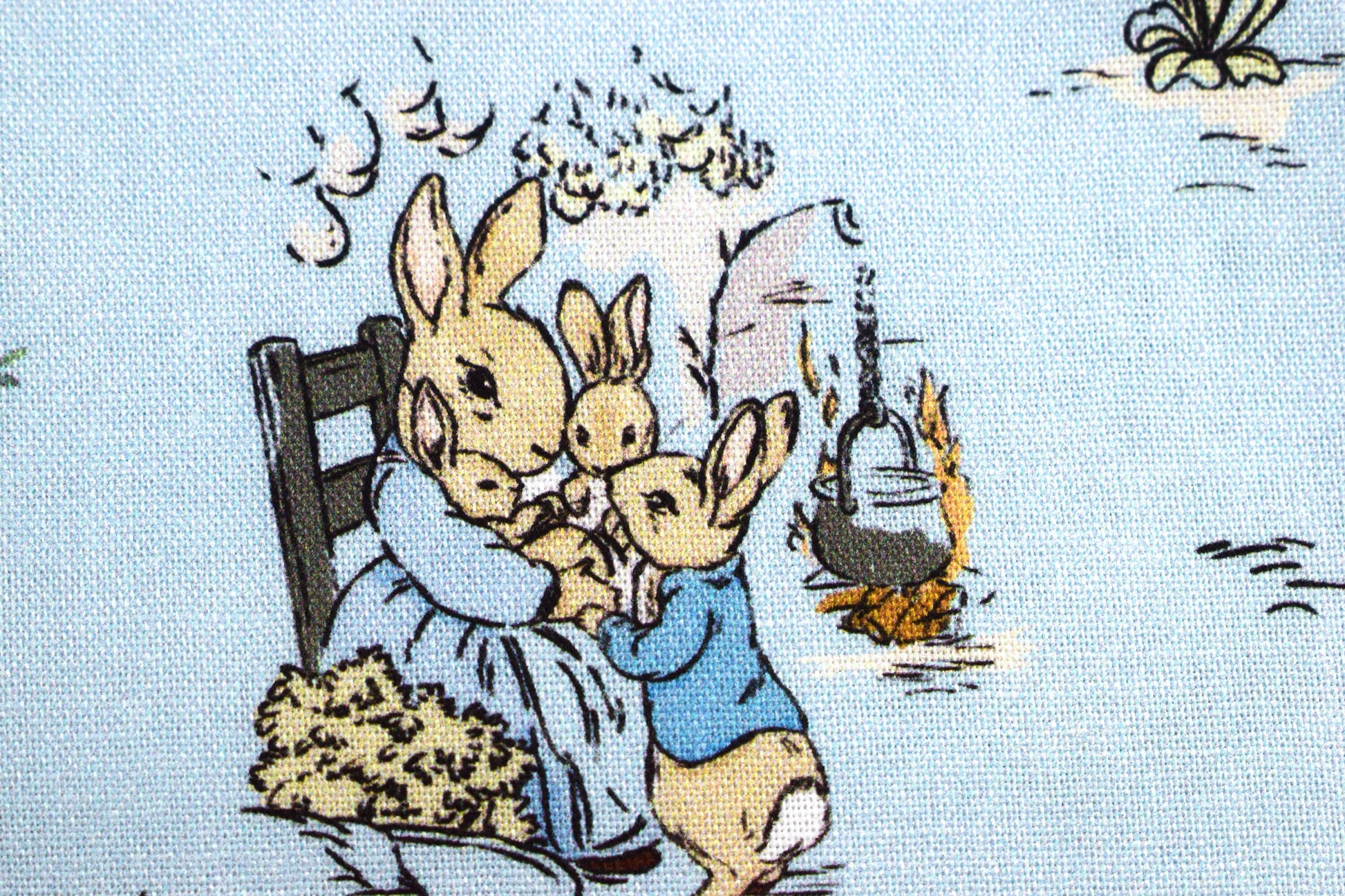 Blue Peter Rabbit quilting fabric, Peter Rabbit, Beatrix Potter - Price by the Half Metre The Quilt Sanctuary