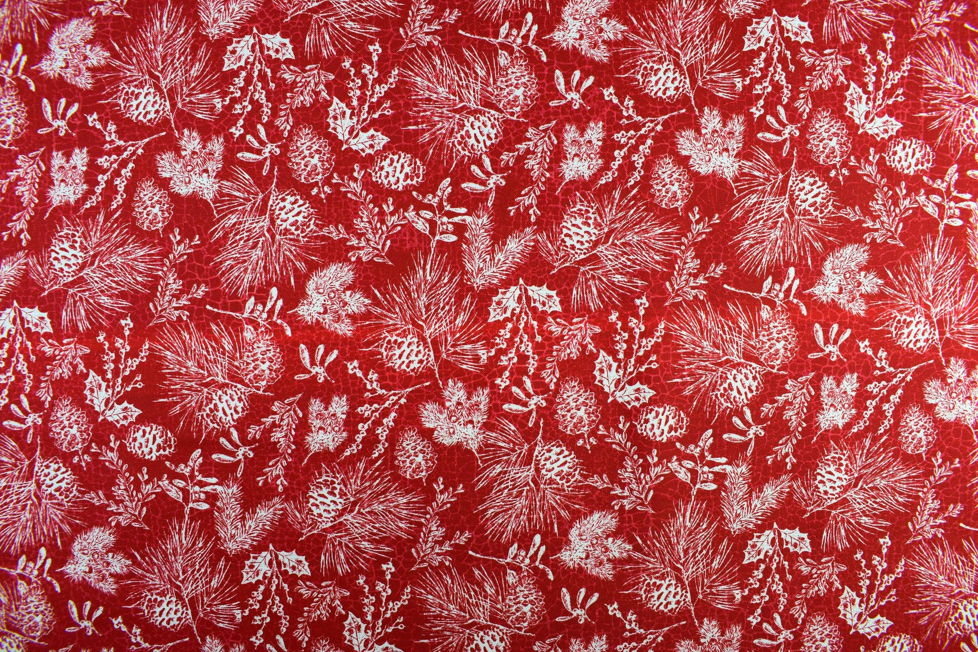 Scandi red Fabric, Traditional Christmas fabric, quilting fabric, Alpine Winter, Price by the Half Metre The Quilt Sanctuary