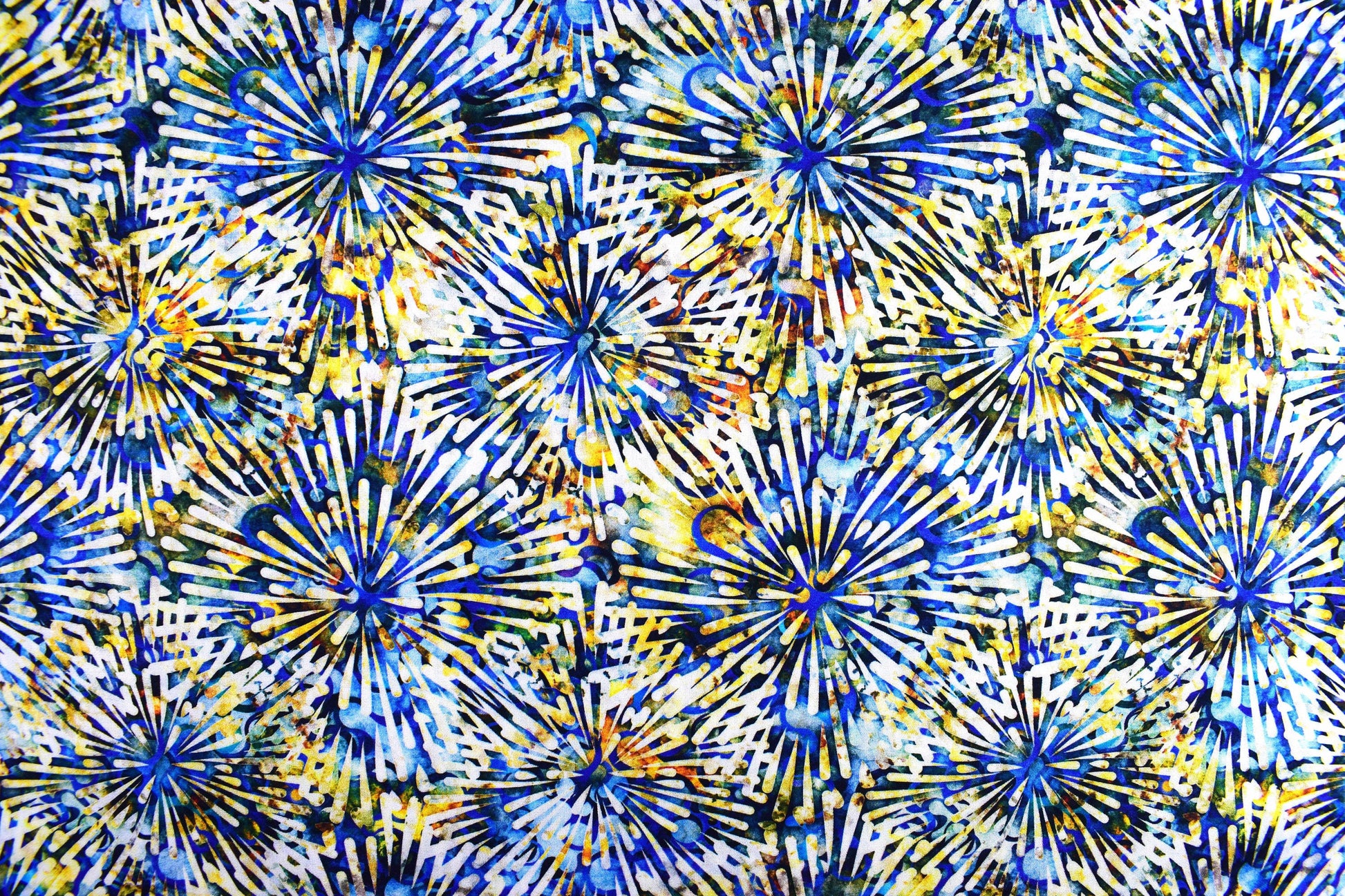 blue and gold batik fabric, Quilting fabric, cotton fabric, Quilting Treasures, Savannah, Price by the Half Metre The Quilt Sanctuary