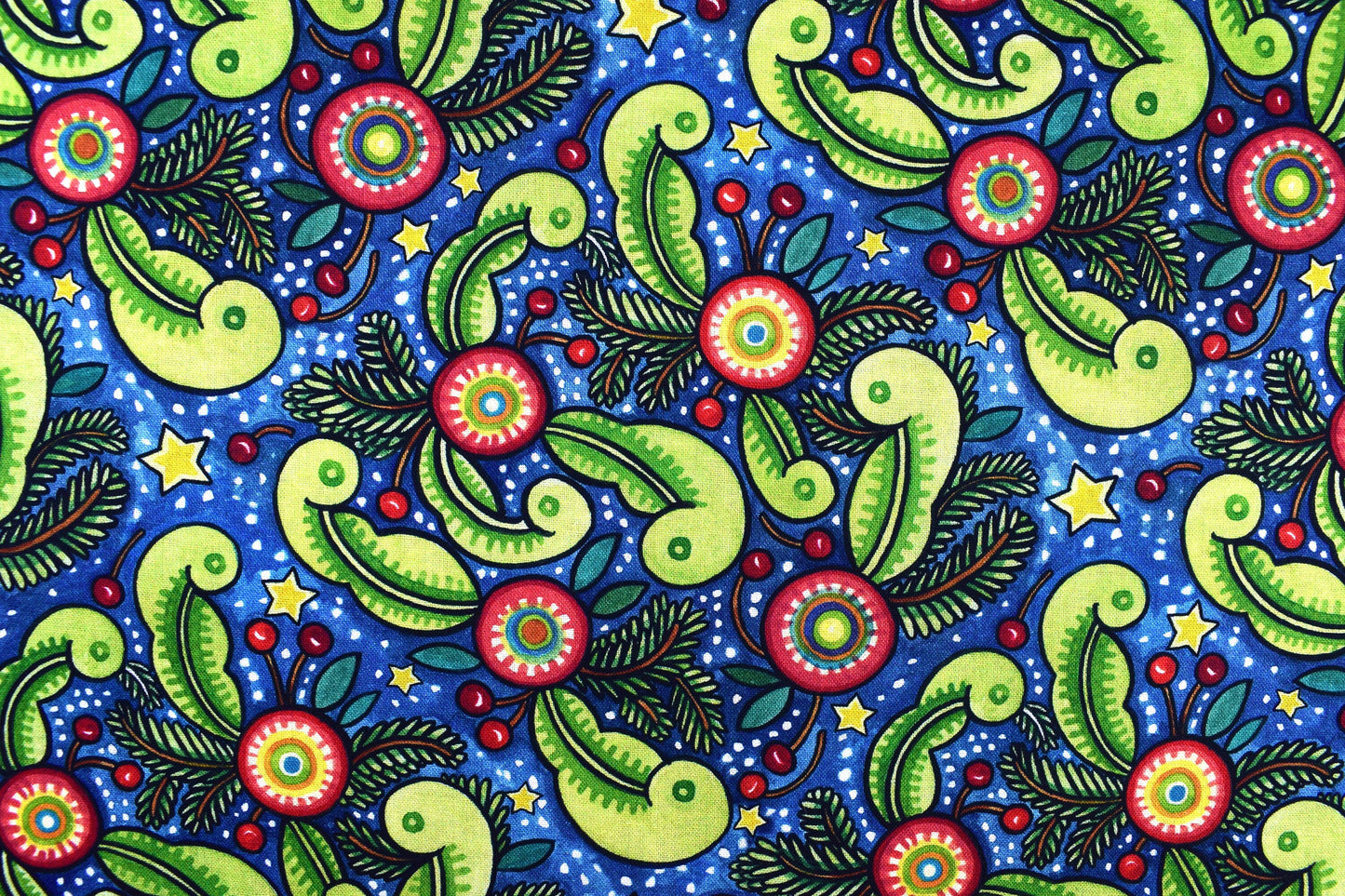 Christmas foliage fabric, Christmas Fabric, holiday quilting fabric, Price by the Half Metre The Quilt Sanctuary