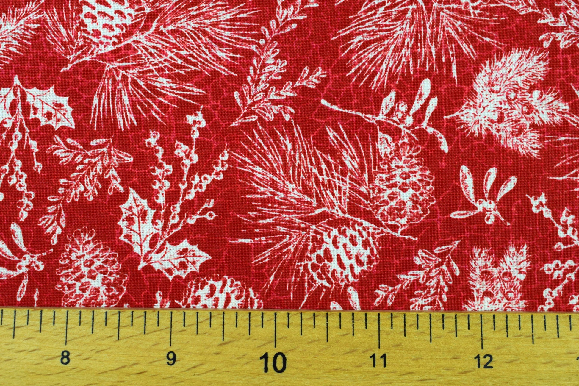 Scandi red Fabric, Traditional Christmas fabric, quilting fabric, Alpine Winter, Price by the Half Metre The Quilt Sanctuary
