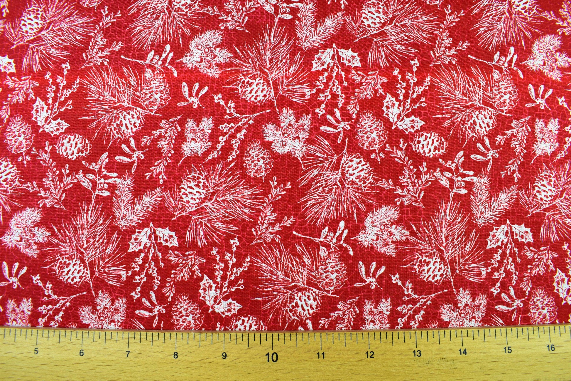 Scandi red Fabric, Traditional Christmas fabric, quilting fabric, Alpine Winter, Price by the Half Metre The Quilt Sanctuary