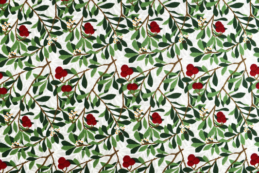 William Morris Arbutus fabric, holly and Berry Quilting fabric, cotton fabric - Price by the Half Metre The Quilt Sanctuary