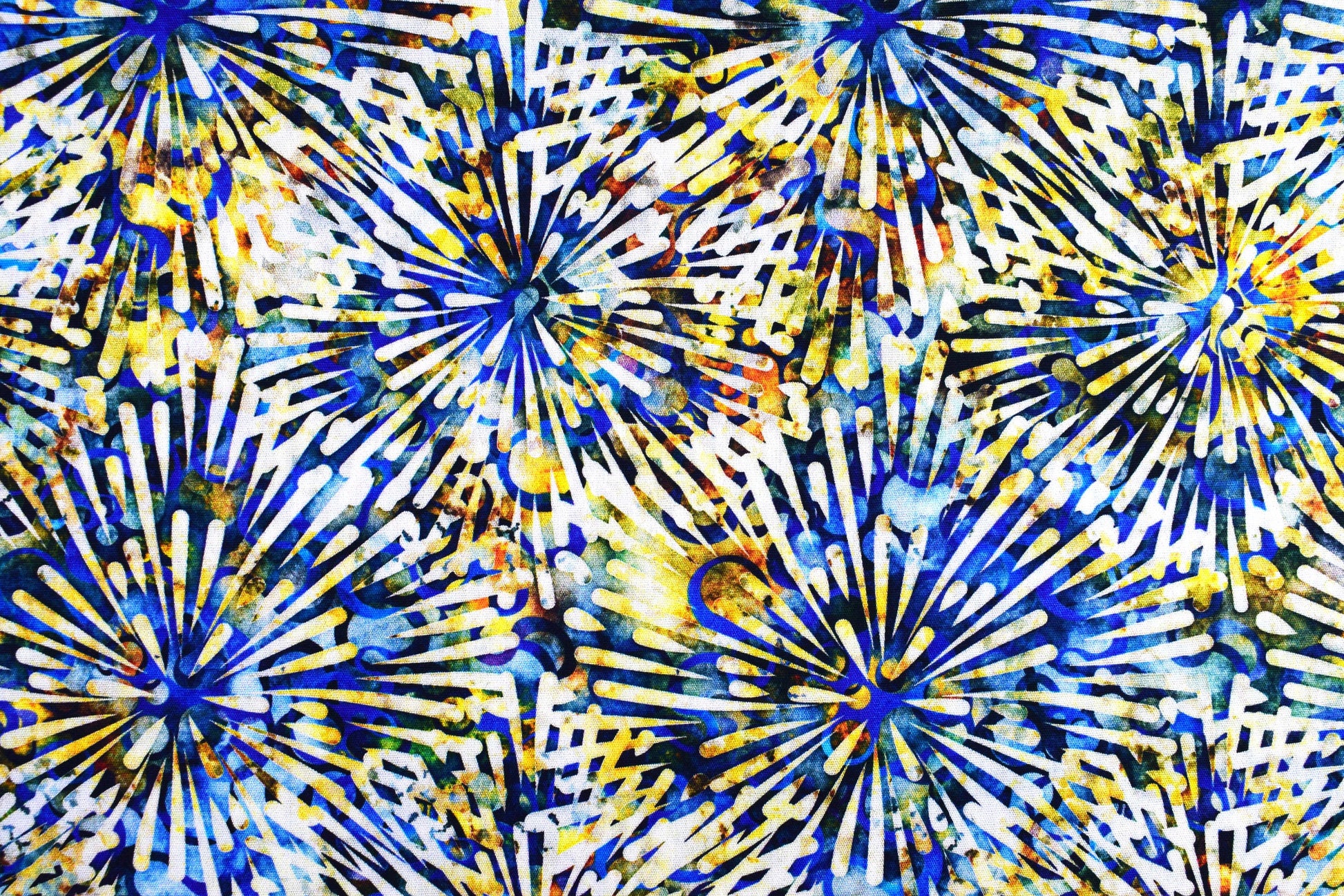 blue and gold batik fabric, Quilting fabric, cotton fabric, Quilting Treasures, Savannah, Price by the Half Metre The Quilt Sanctuary