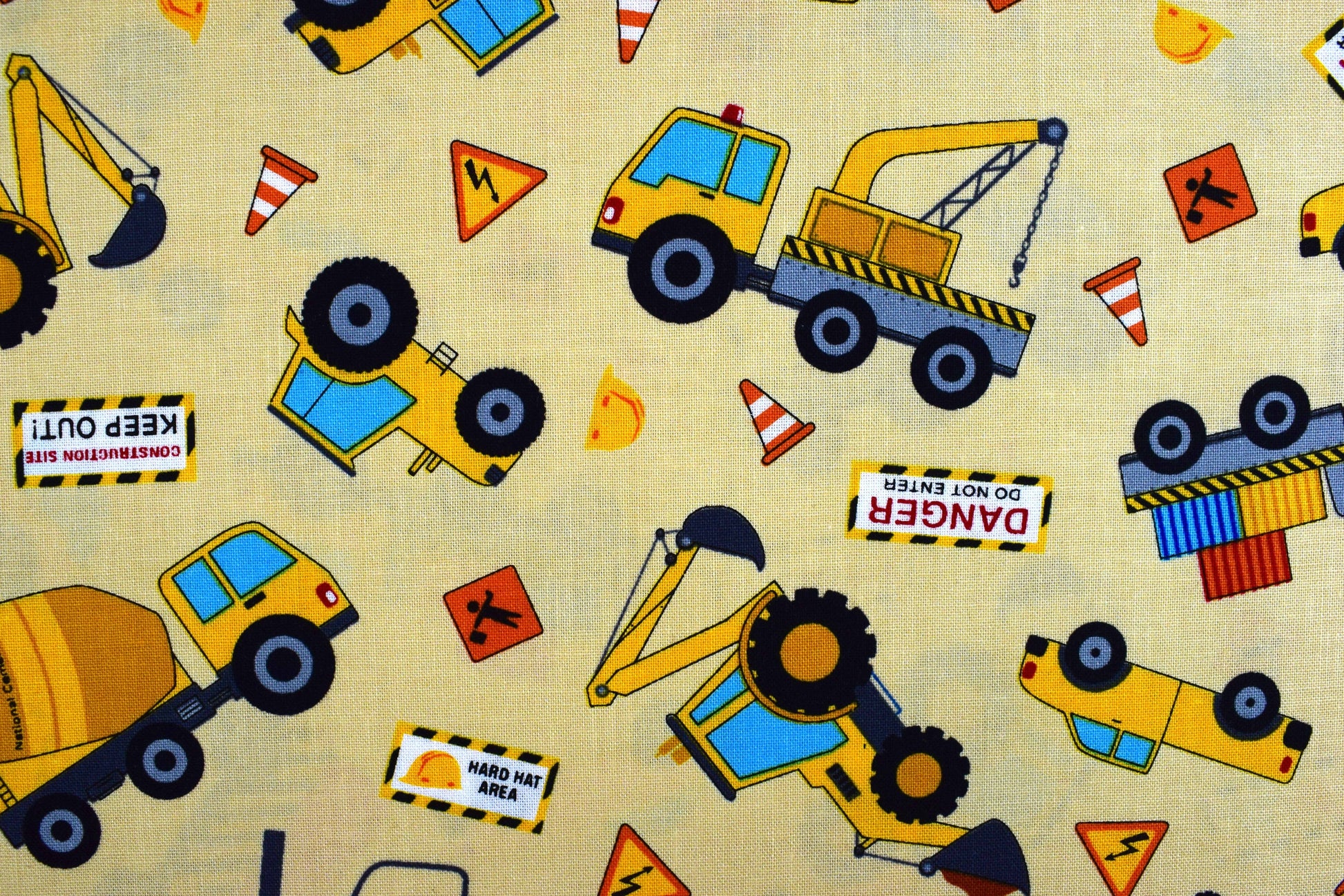 Construction Quilting Fabric, all around town, truck fabric - Price by the Half Metre The Quilt Sanctuary