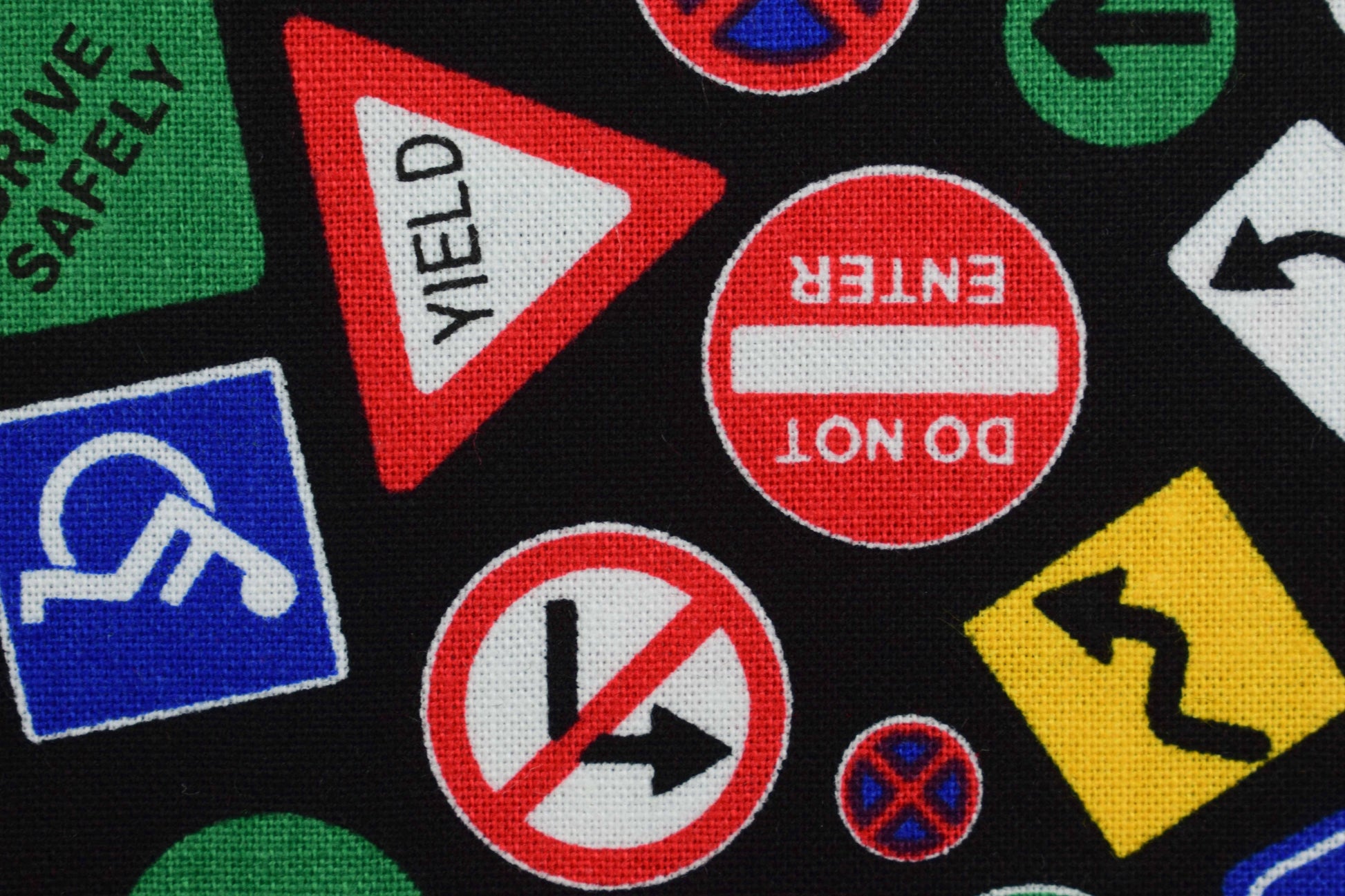 Road Sign Quilting Fabric, all around town, truck fabric - Price by the Half Metre The Quilt Sanctuary