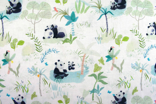 Panda fabric, Quilting fabric, cotton fabric, Giant pandas, dear Stella - Price by the Half Metre The Quilt Sanctuary