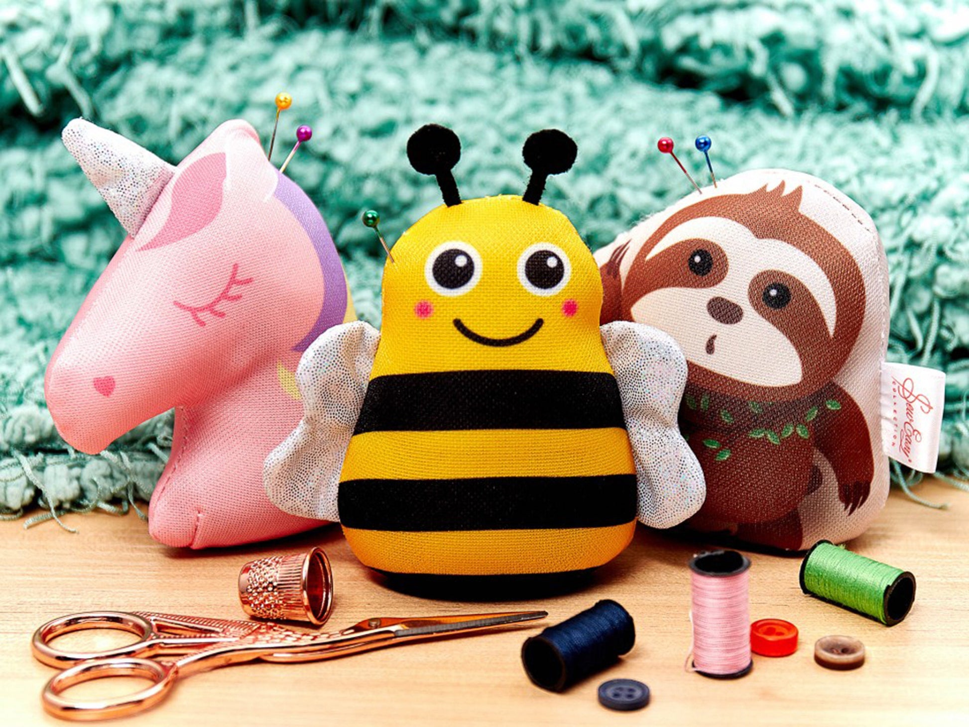 Pin cushion, sloth pin cushion, bee pin cushion, unicorn pin cushion, sewing gift, Price for one pin cushion The Quilt Sanctuary