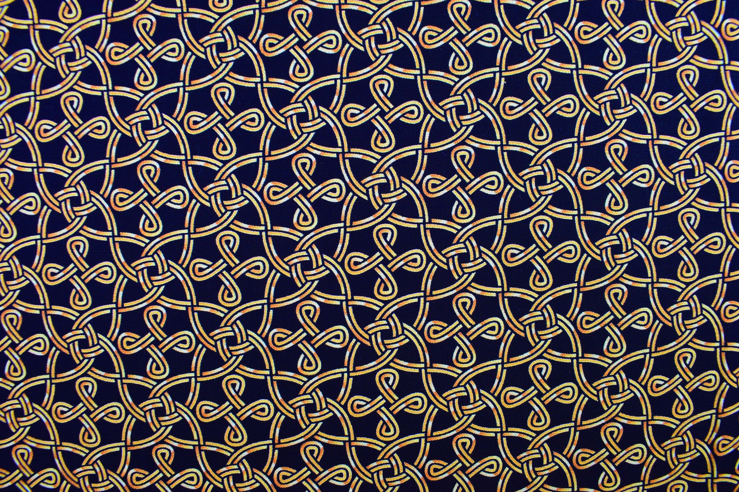 Black Celtic knot fabric, Quilting fabric, Pot O gold - Price by the Half Metre The Quilt Sanctuary