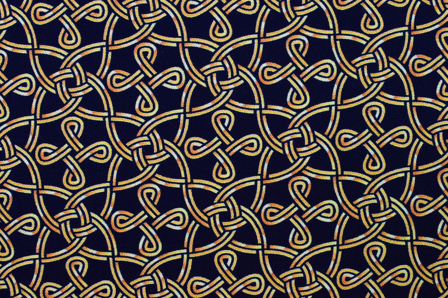 Black Celtic knot fabric, Quilting fabric, Pot O gold - Price by the Half Metre The Quilt Sanctuary