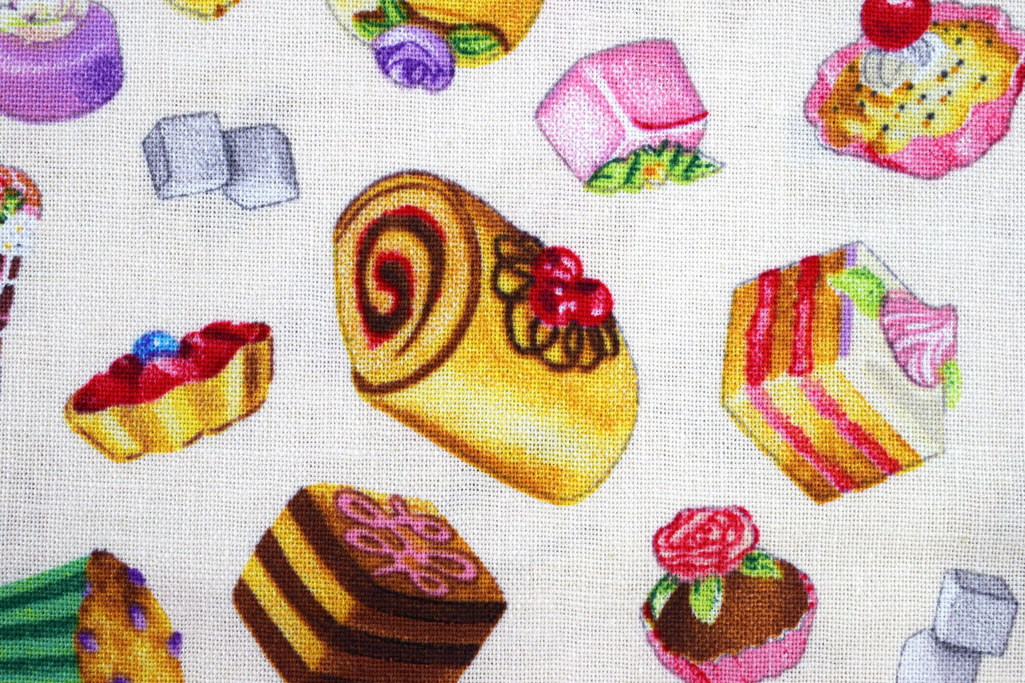 cake quilting fabric, baking fabric, Cotton Fabric, fancy tea - Price by the Half Metre The Quilt Sanctuary