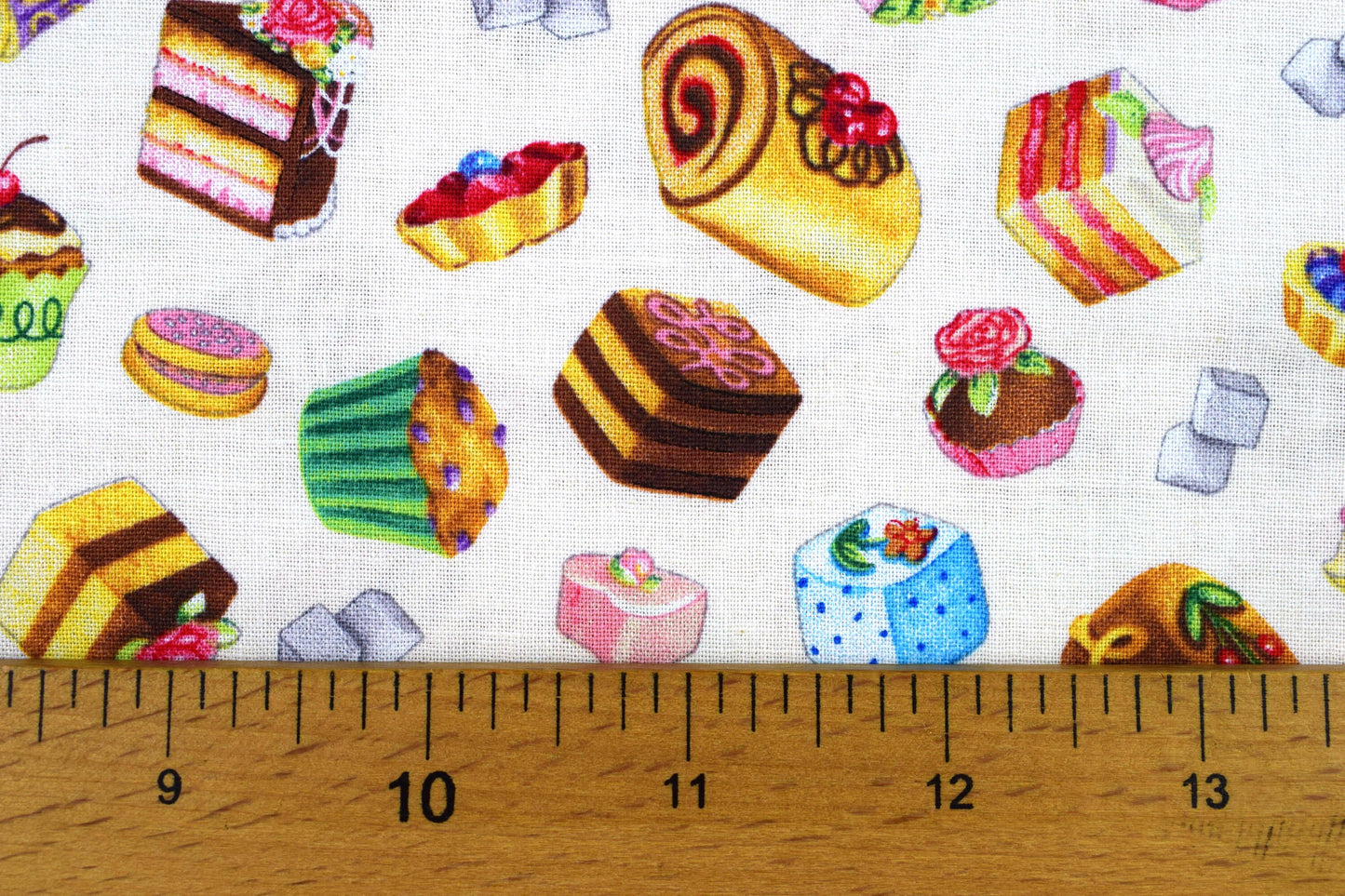 cake quilting fabric, baking fabric, Cotton Fabric, fancy tea - Price by the Half Metre The Quilt Sanctuary