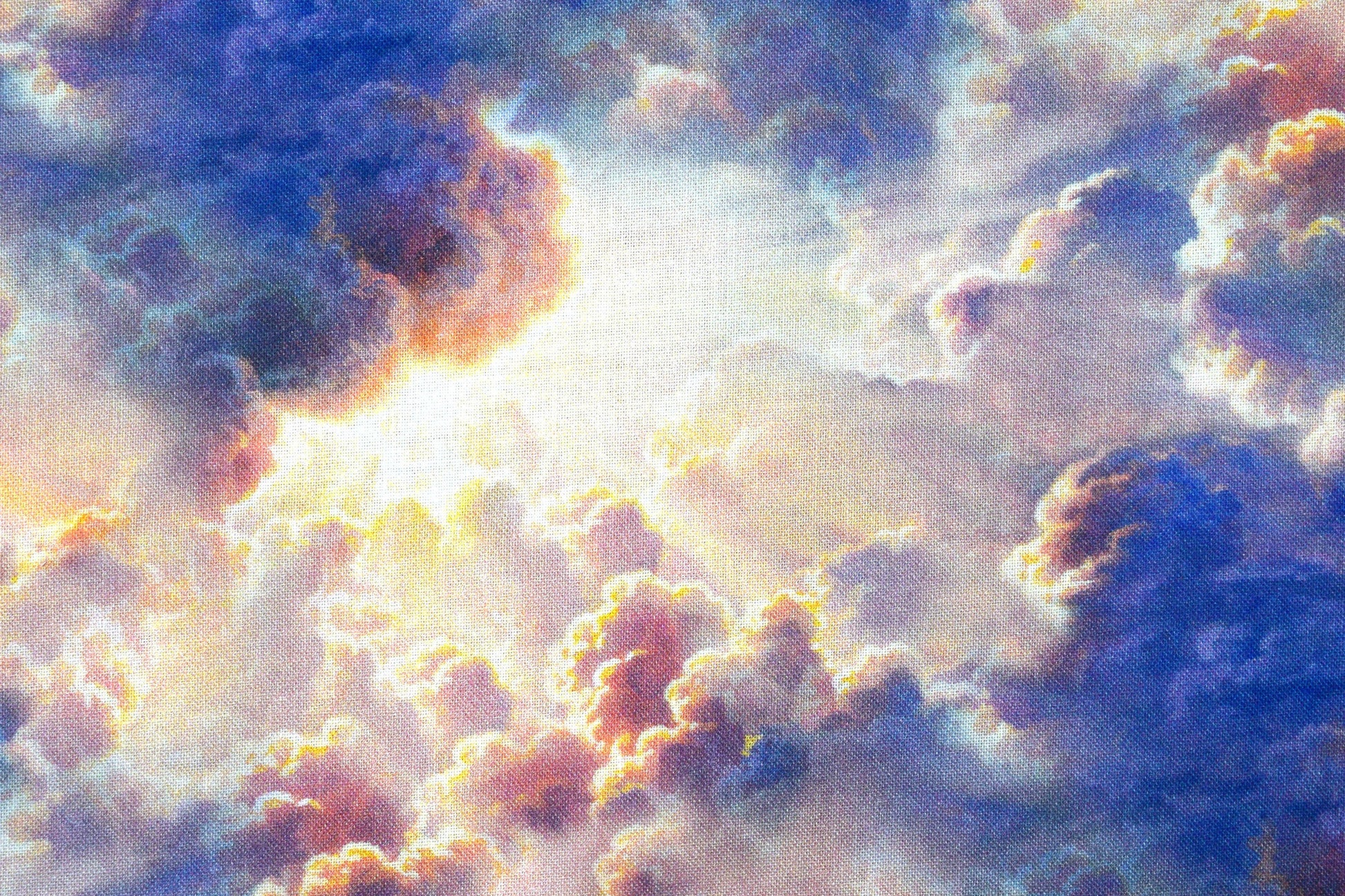 clouds fabric, digitally printed Quilting fabric, Safe Harbour range, price by the half metre The Quilt Sanctuary