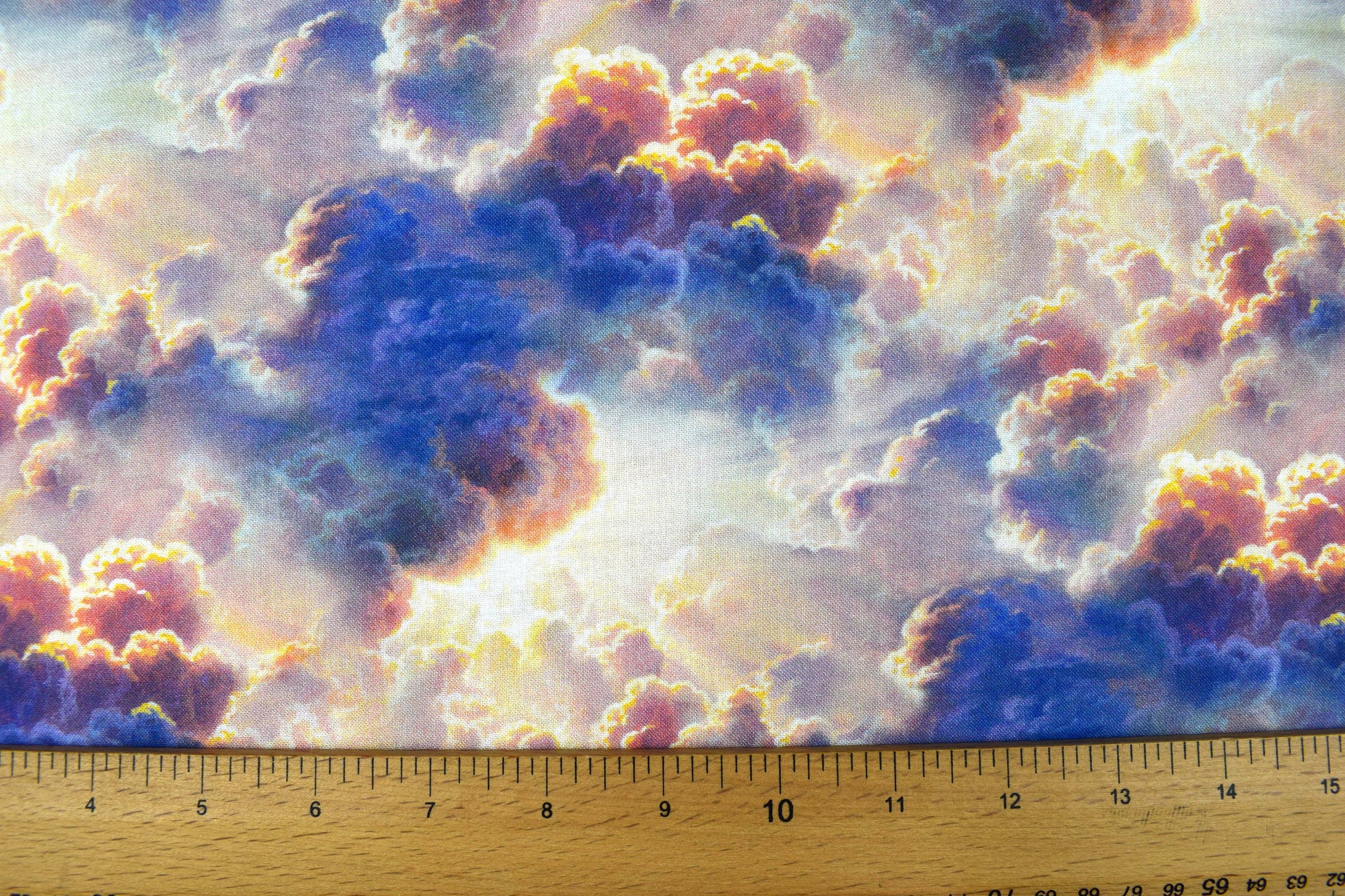 clouds fabric, digitally printed Quilting fabric, Safe Harbour range, price by the half metre The Quilt Sanctuary